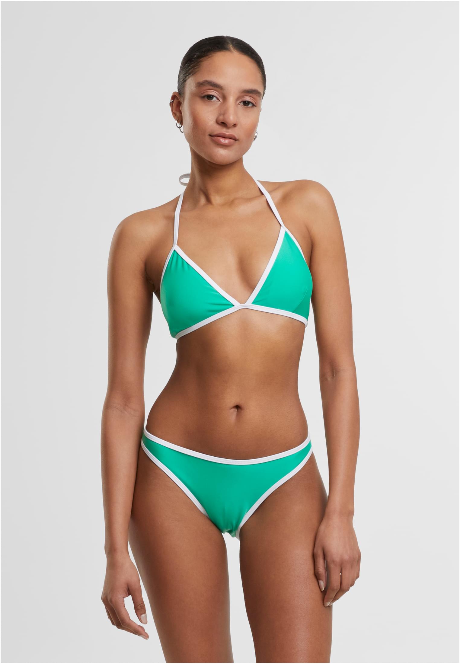Urban Classics Bikini Retro Triangle froggreen/white