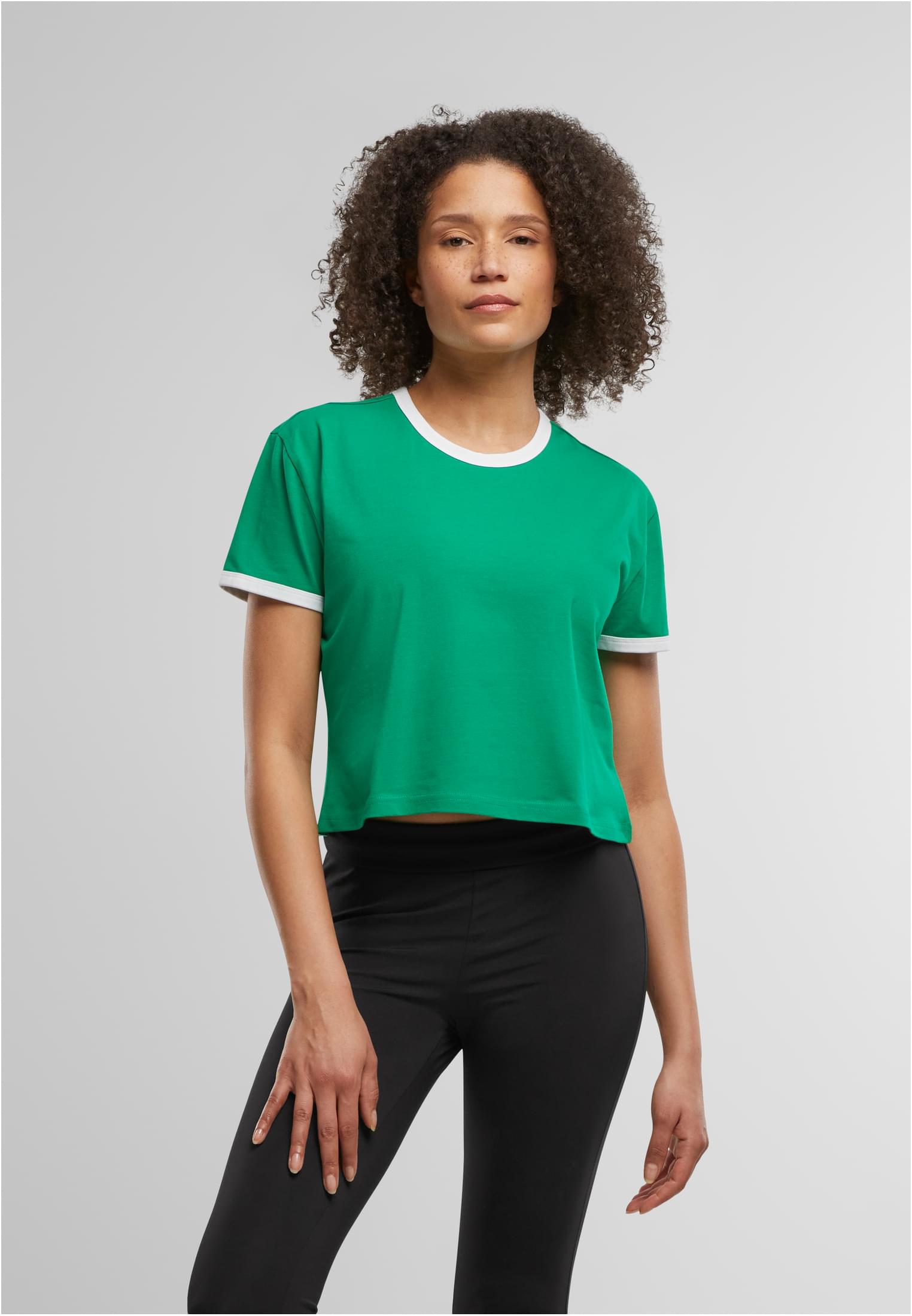 UC Ladies Maglietta Contrast Retro froggreen/white