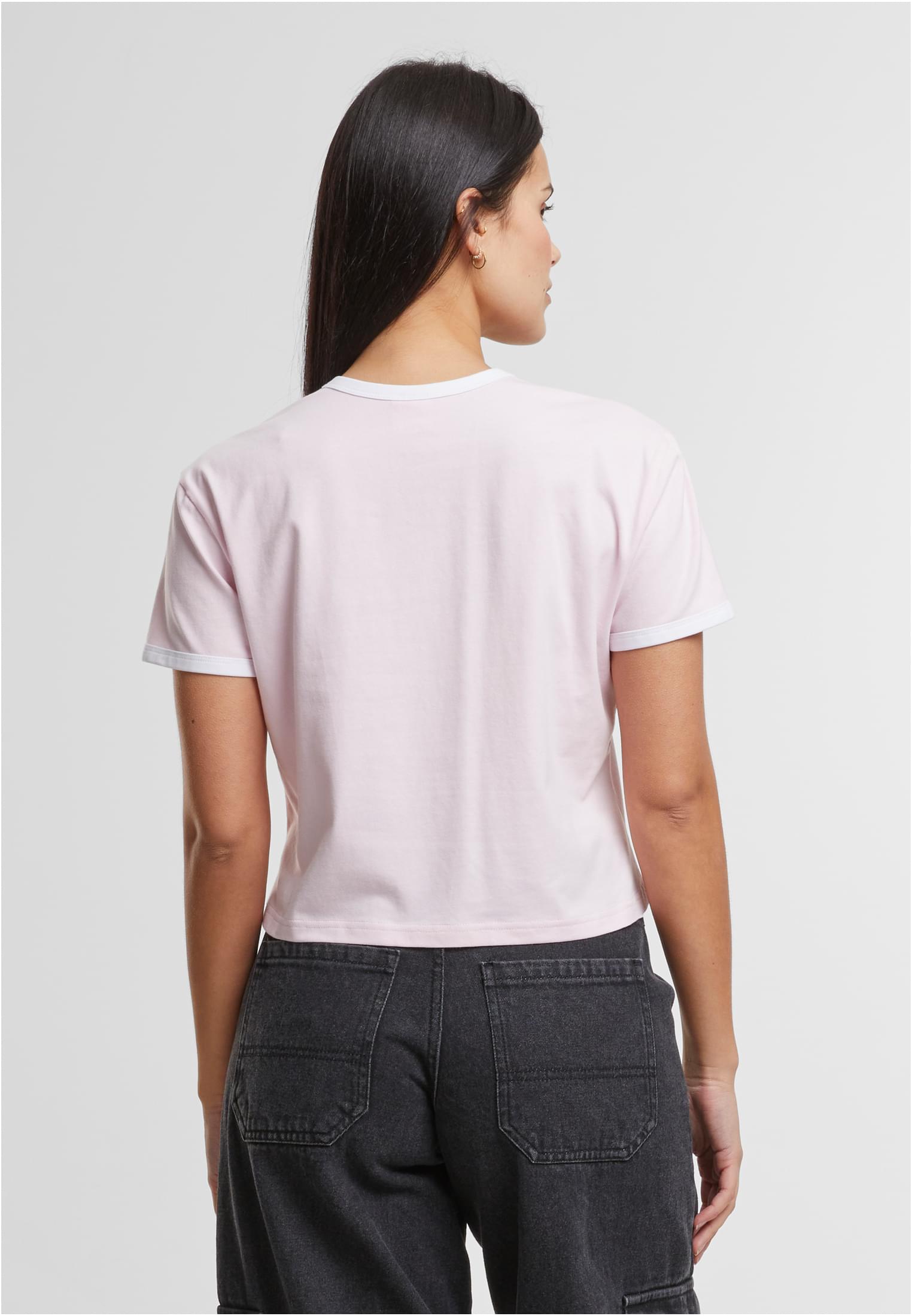 UC Ladies Maglietta Contrast Retro blushedrose/white