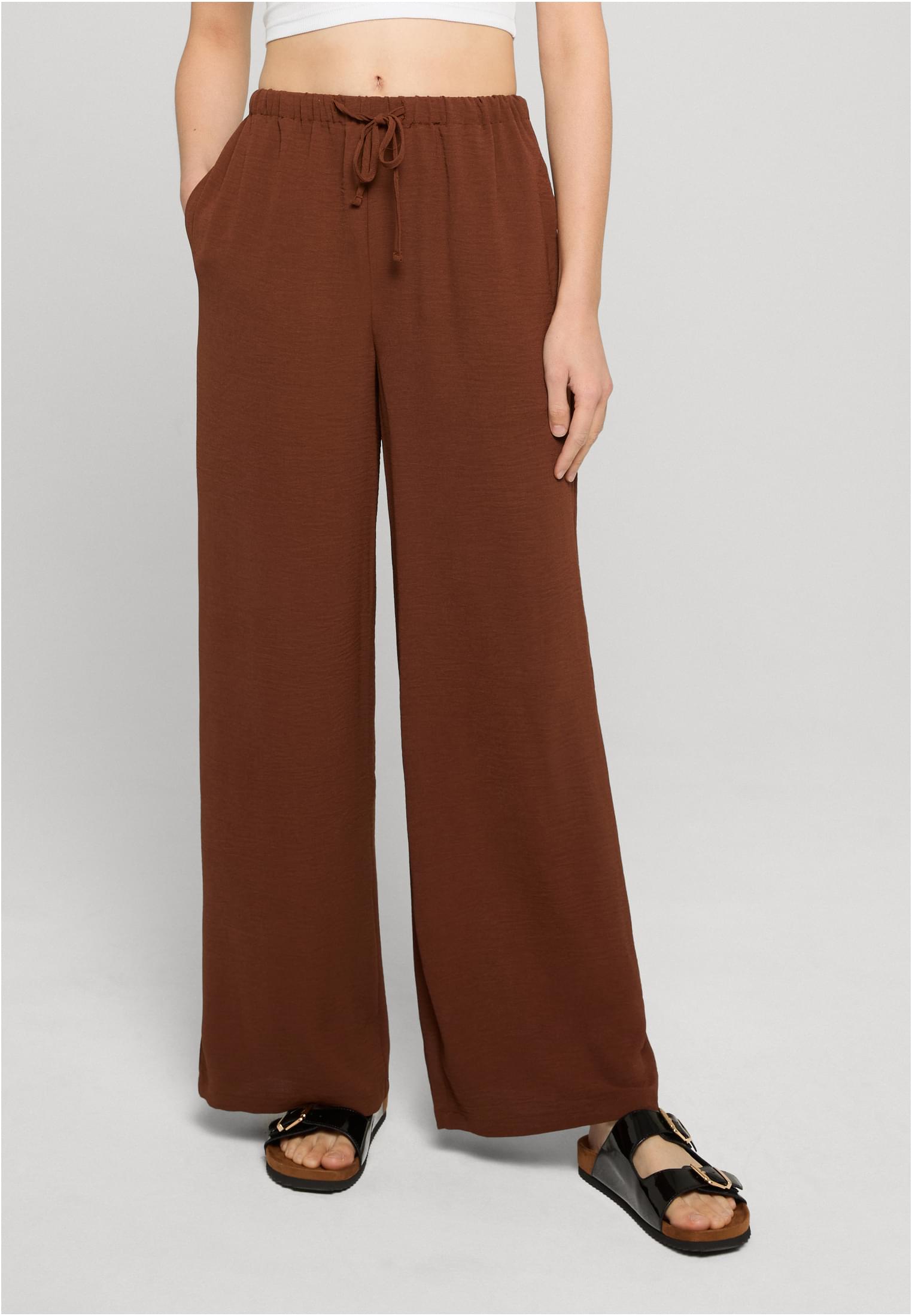 UC Ladies Pantaloni Structured Wideleg cinnamonbrown