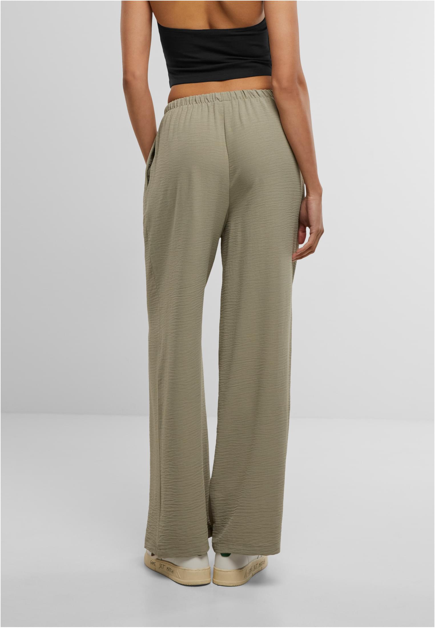 UC Ladies Pantaloni Structured Wideleg paleolive
