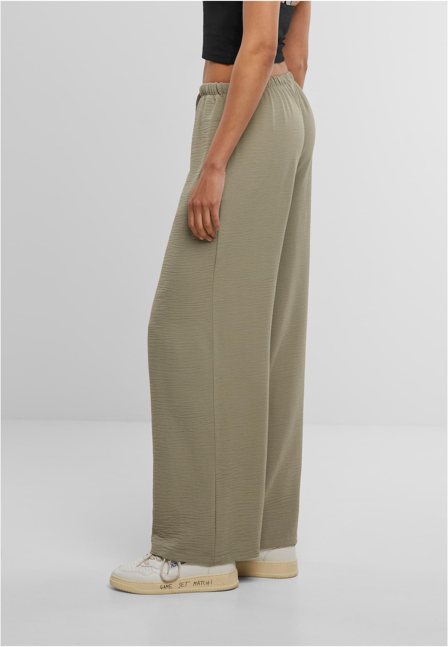 UC Ladies Pantaloni Structured Wideleg paleolive