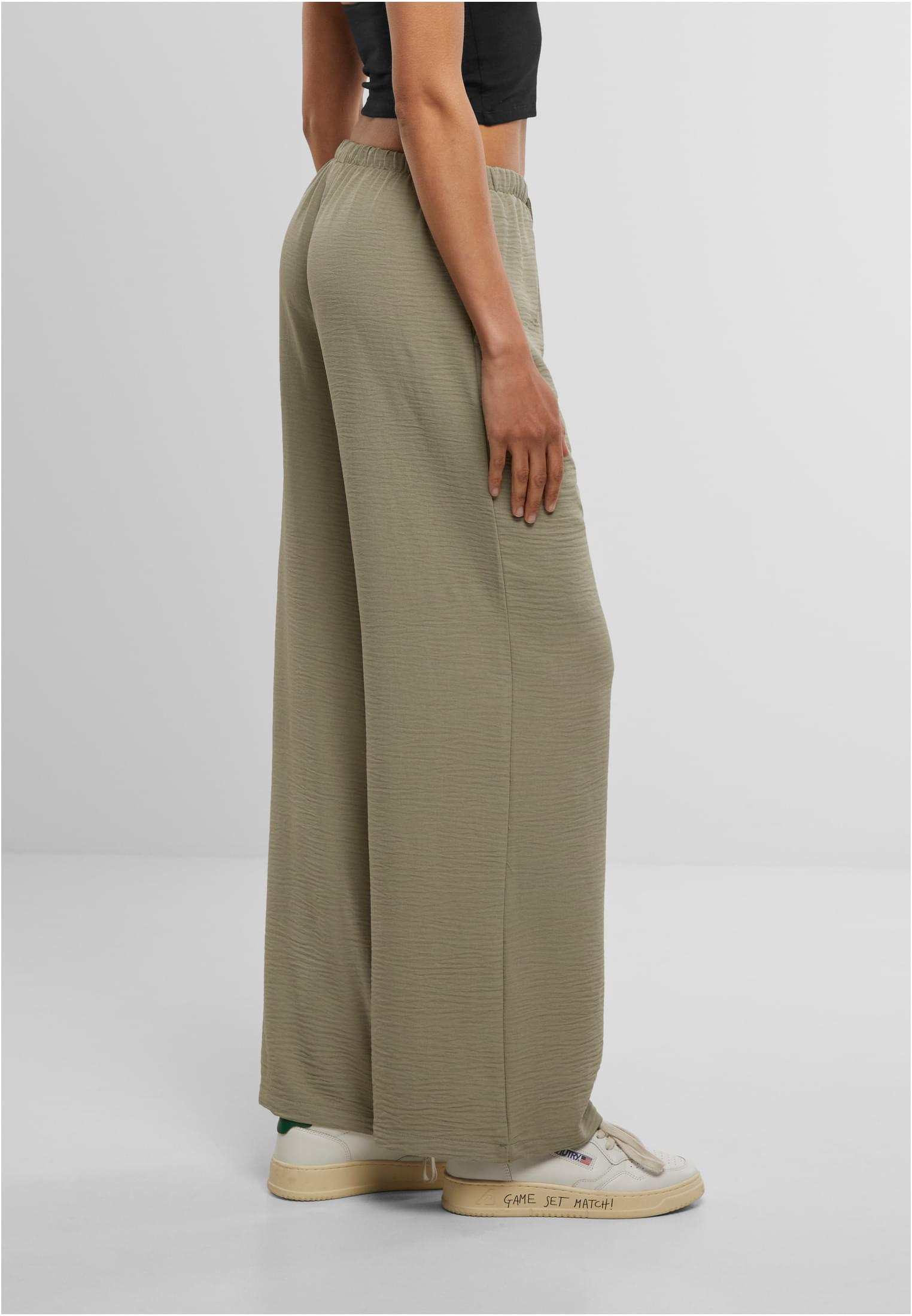 UC Ladies Pantaloni Structured Wideleg paleolive