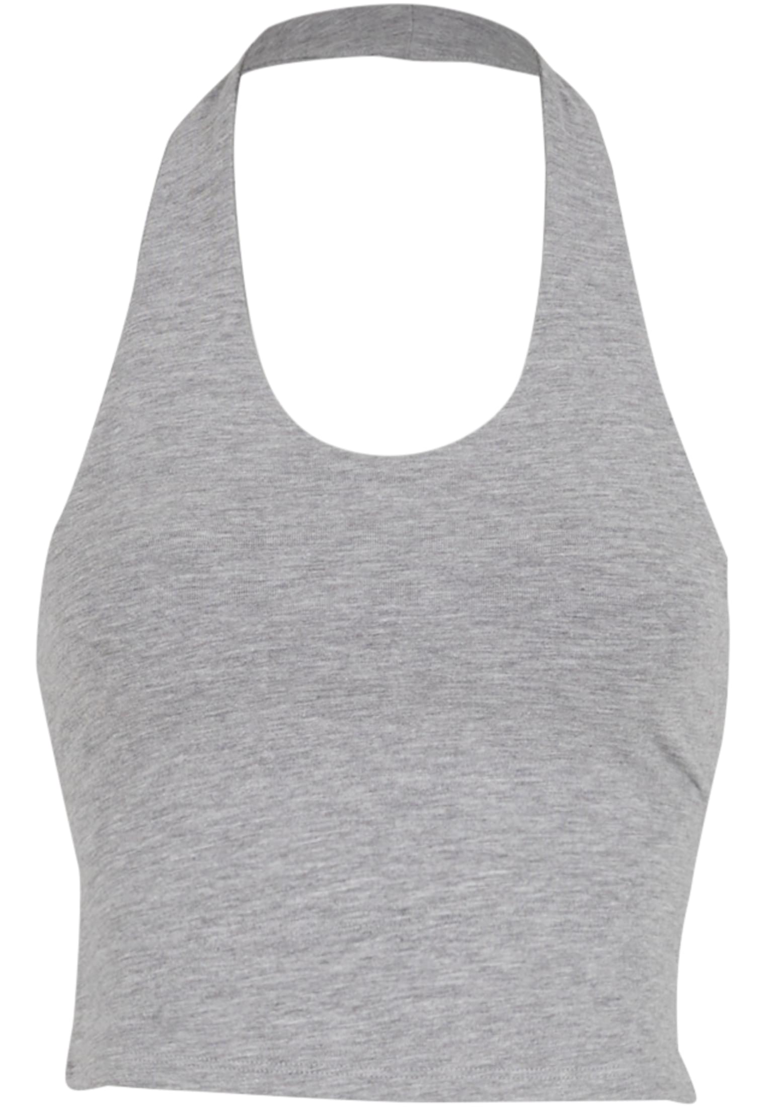 Urban Classics Maglia Basic Neckholder Top heathergrey