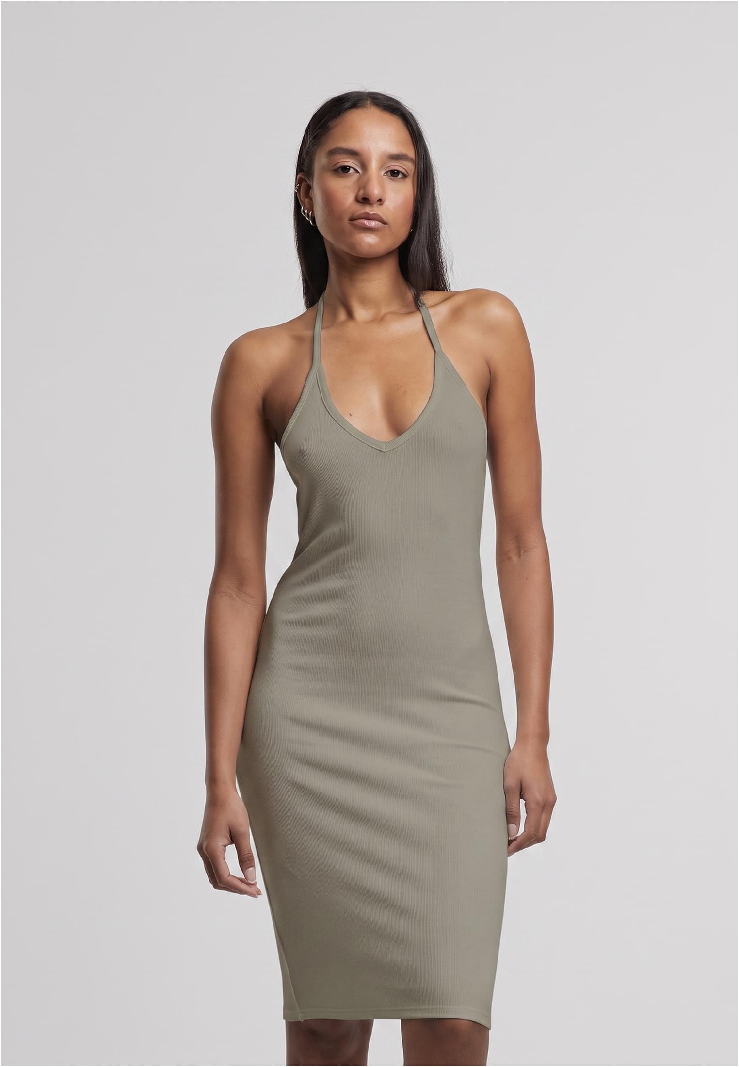 UC Ladies Abito Rib Neckholder paleolive