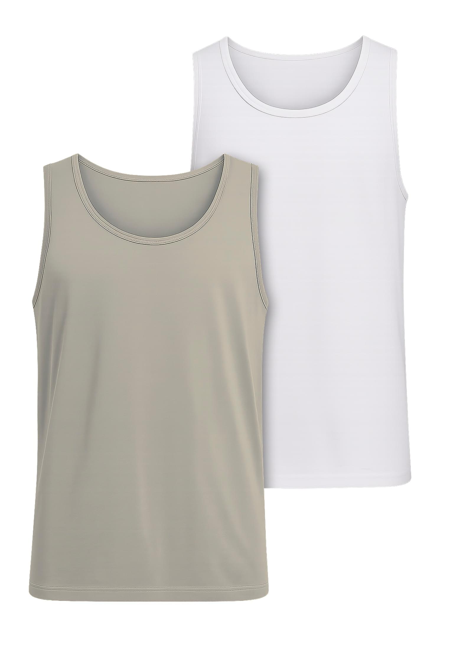 UC Men Maglia Loose Tank paleolive+white