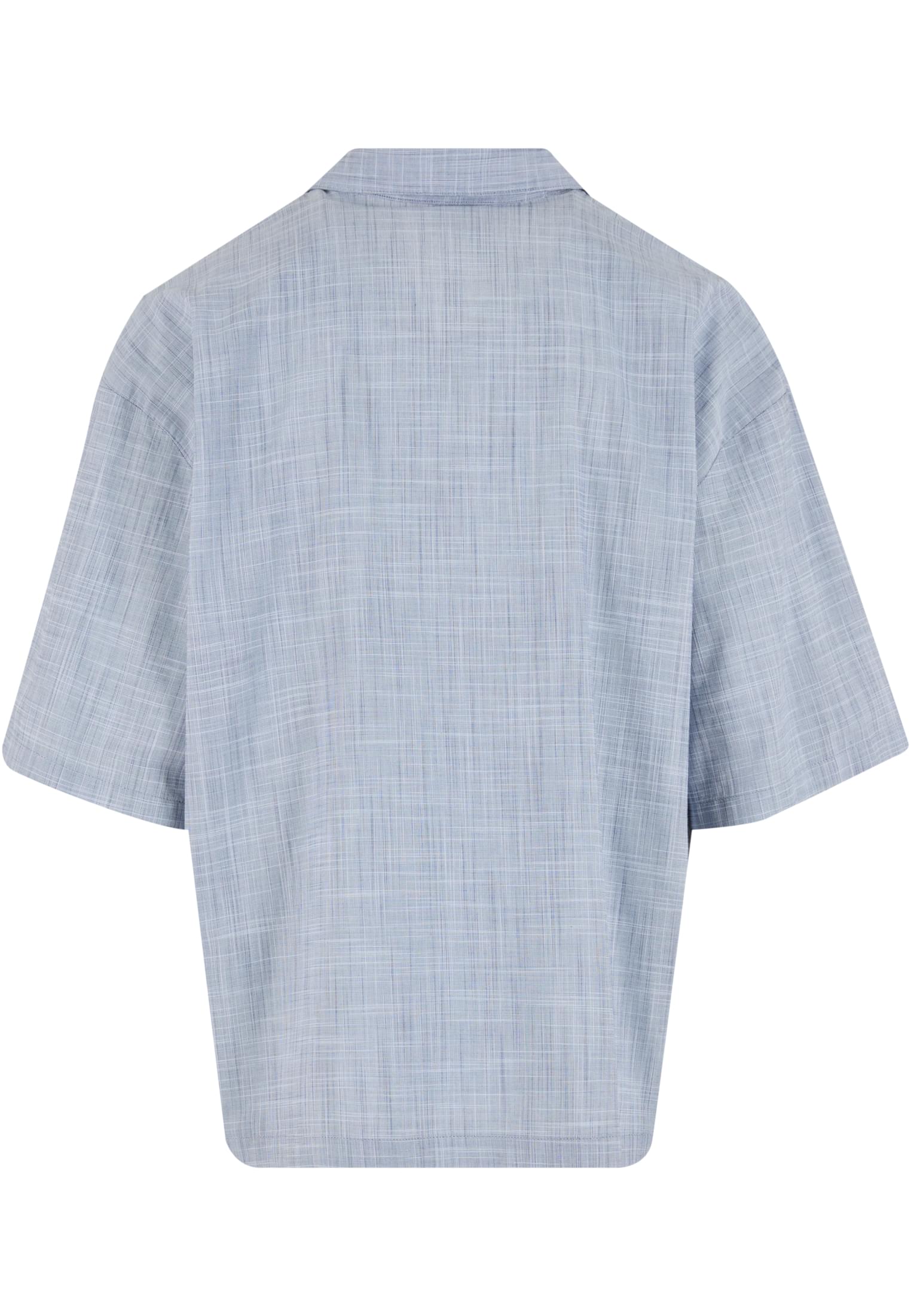 Urban Classics Camicia Boxy Structured Short Sleeves lightblue/white