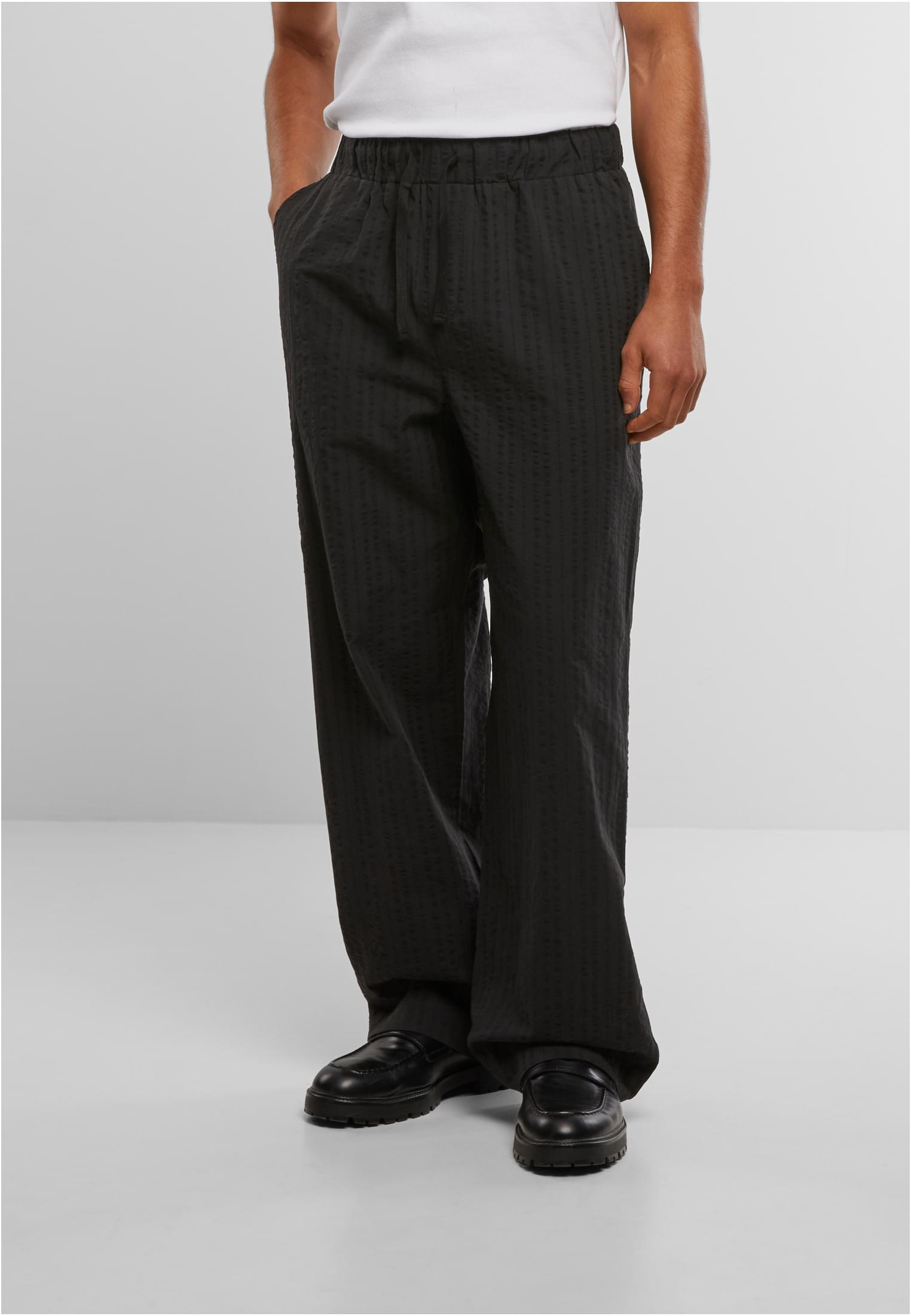 UC Men Pantaloni Loose Seersucker