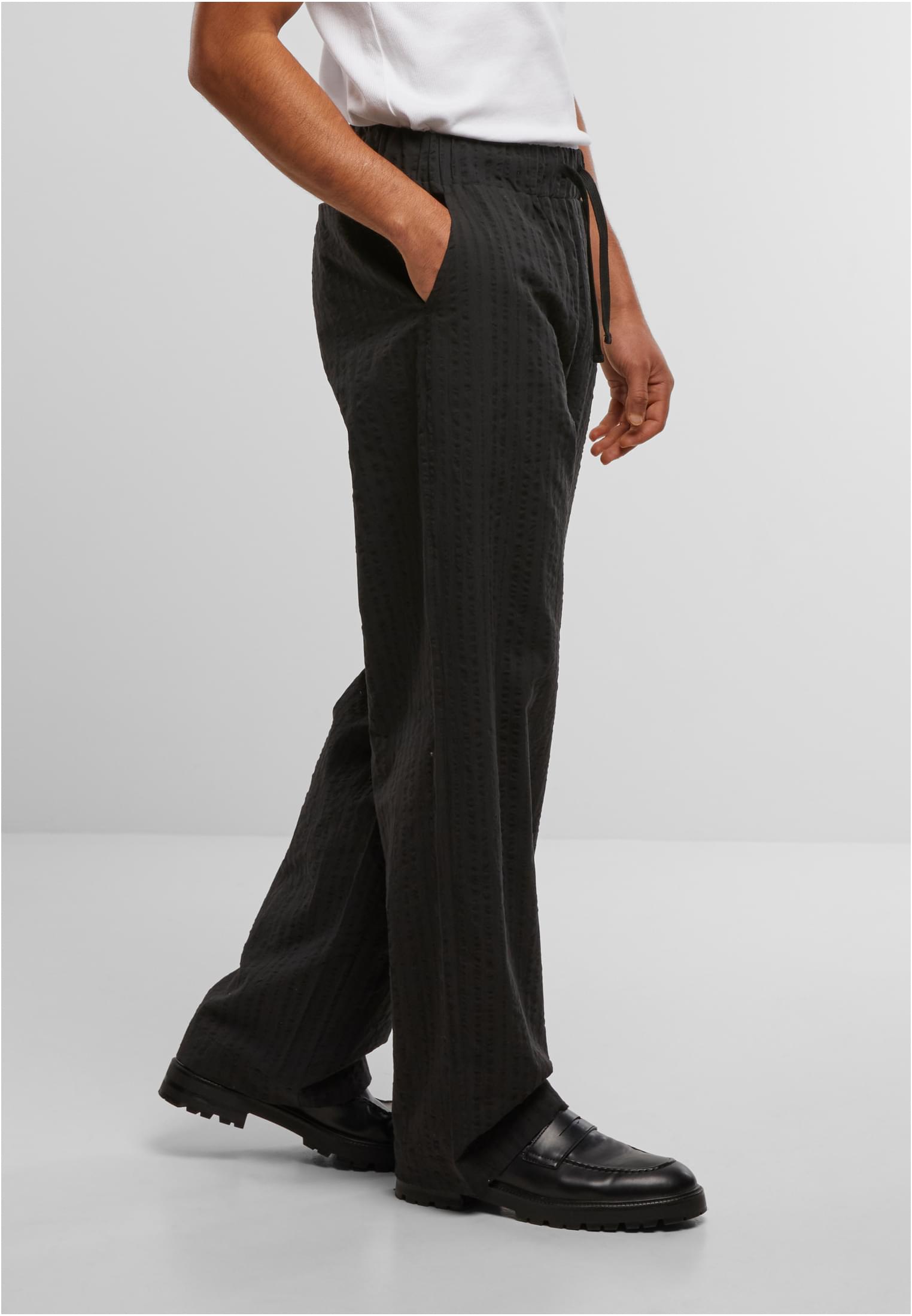 UC Men Pantaloni Loose Seersucker
