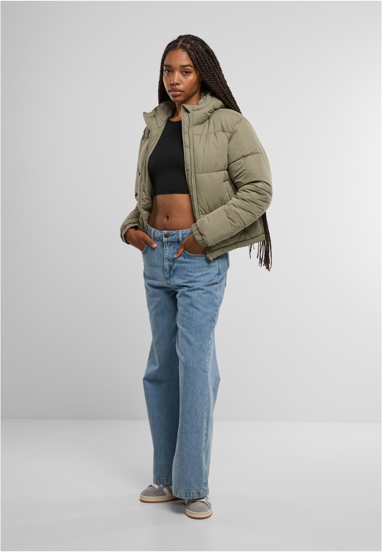 UC Ladies Giacca Peached With Hood paleolive