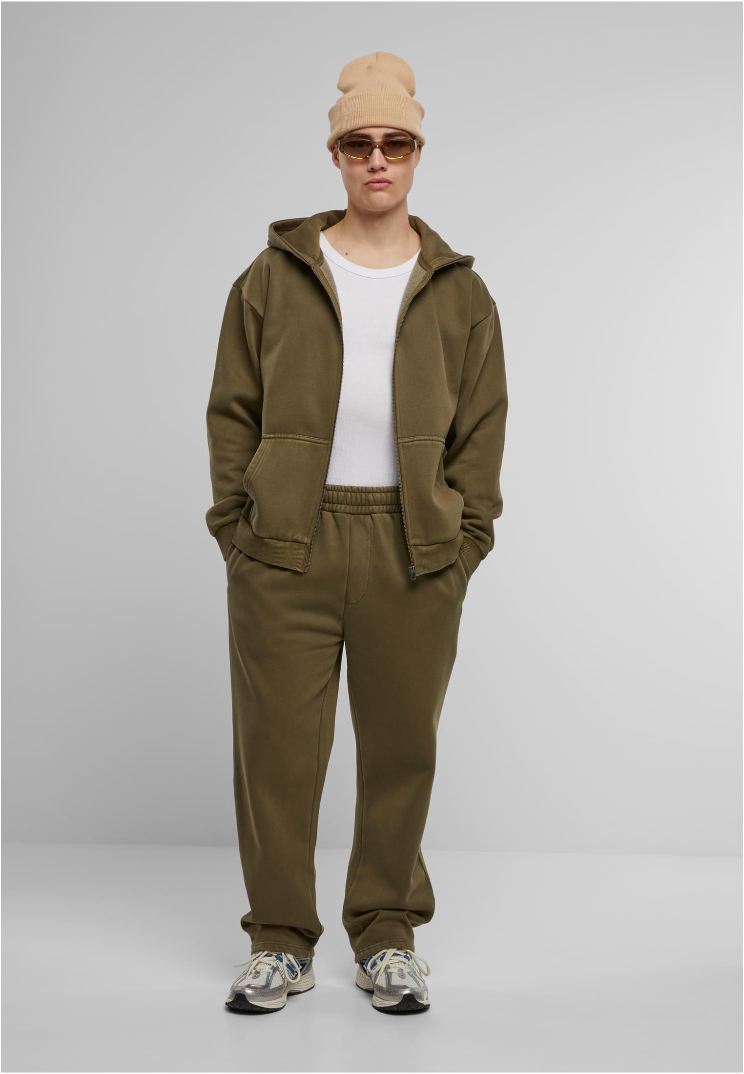 Urban Classics Felpa con cappuccio Vintage Heavy Zip warmkhaki