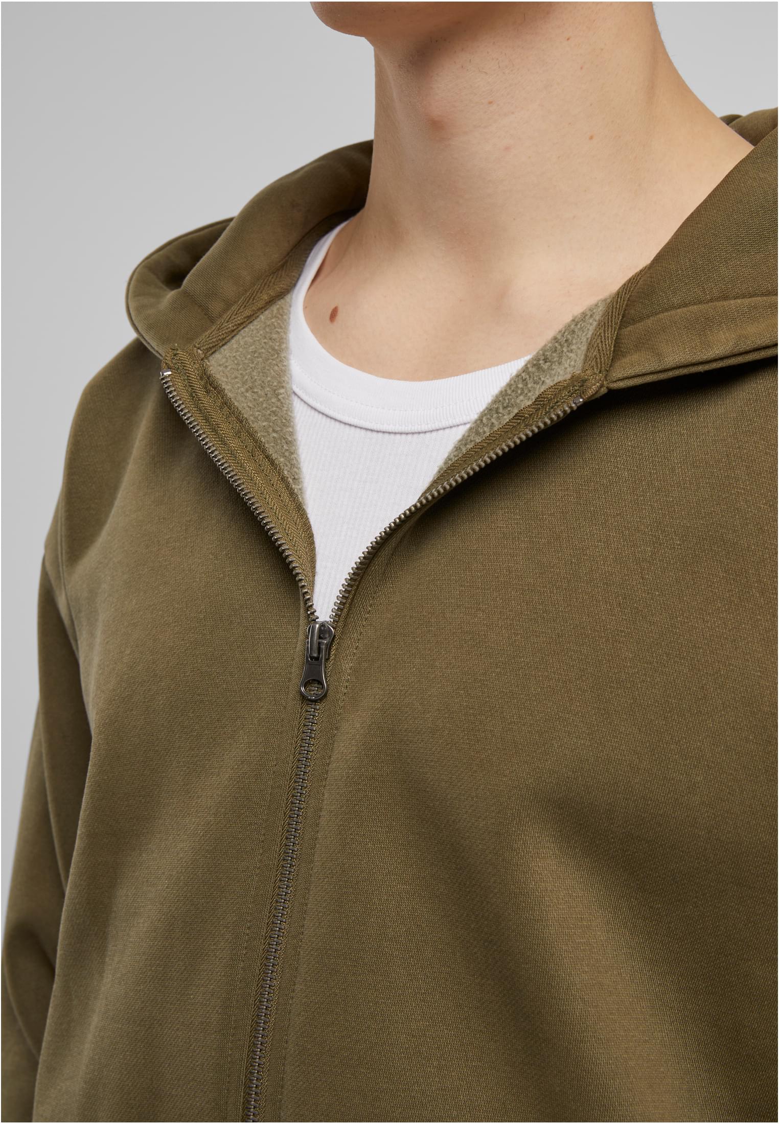 Urban Classics Felpa con cappuccio Vintage Heavy Zip warmkhaki