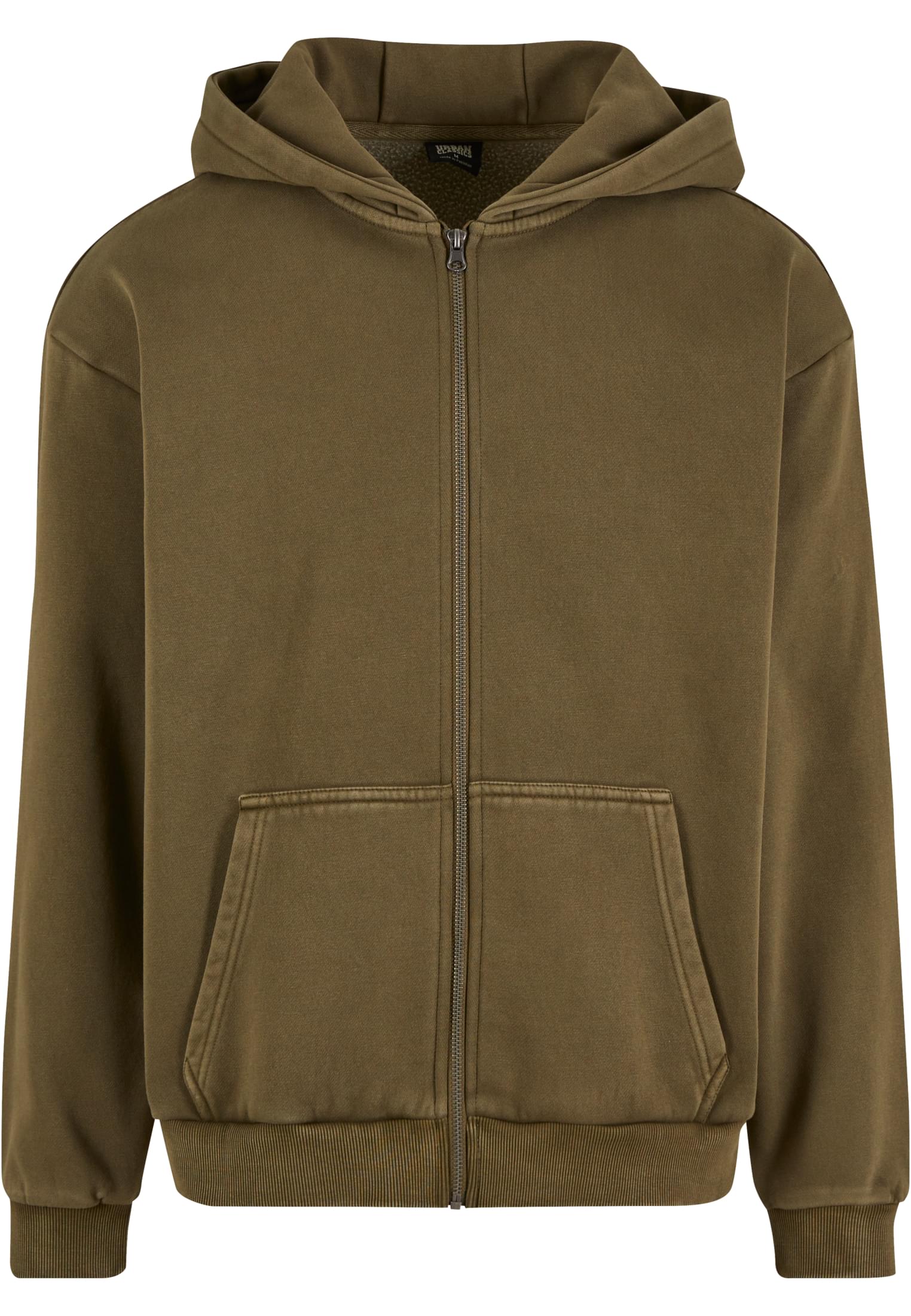 Urban Classics Felpa con cappuccio Vintage Heavy Zip warmkhaki