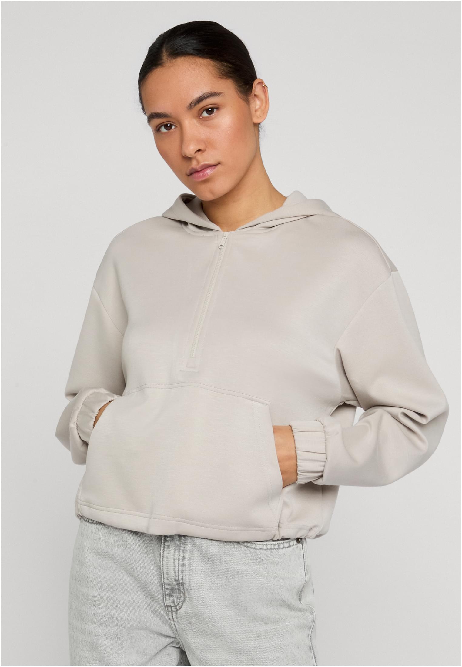 UC Ladies Felpa con cappuccio Soft Touch Zip cloud