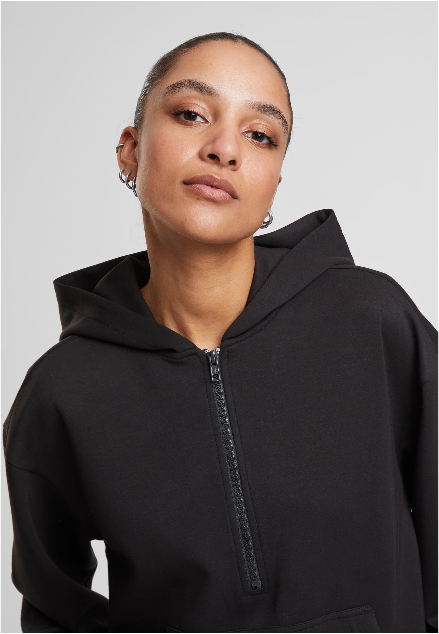 UC Ladies Felpa con cappuccio Soft Touch Zip