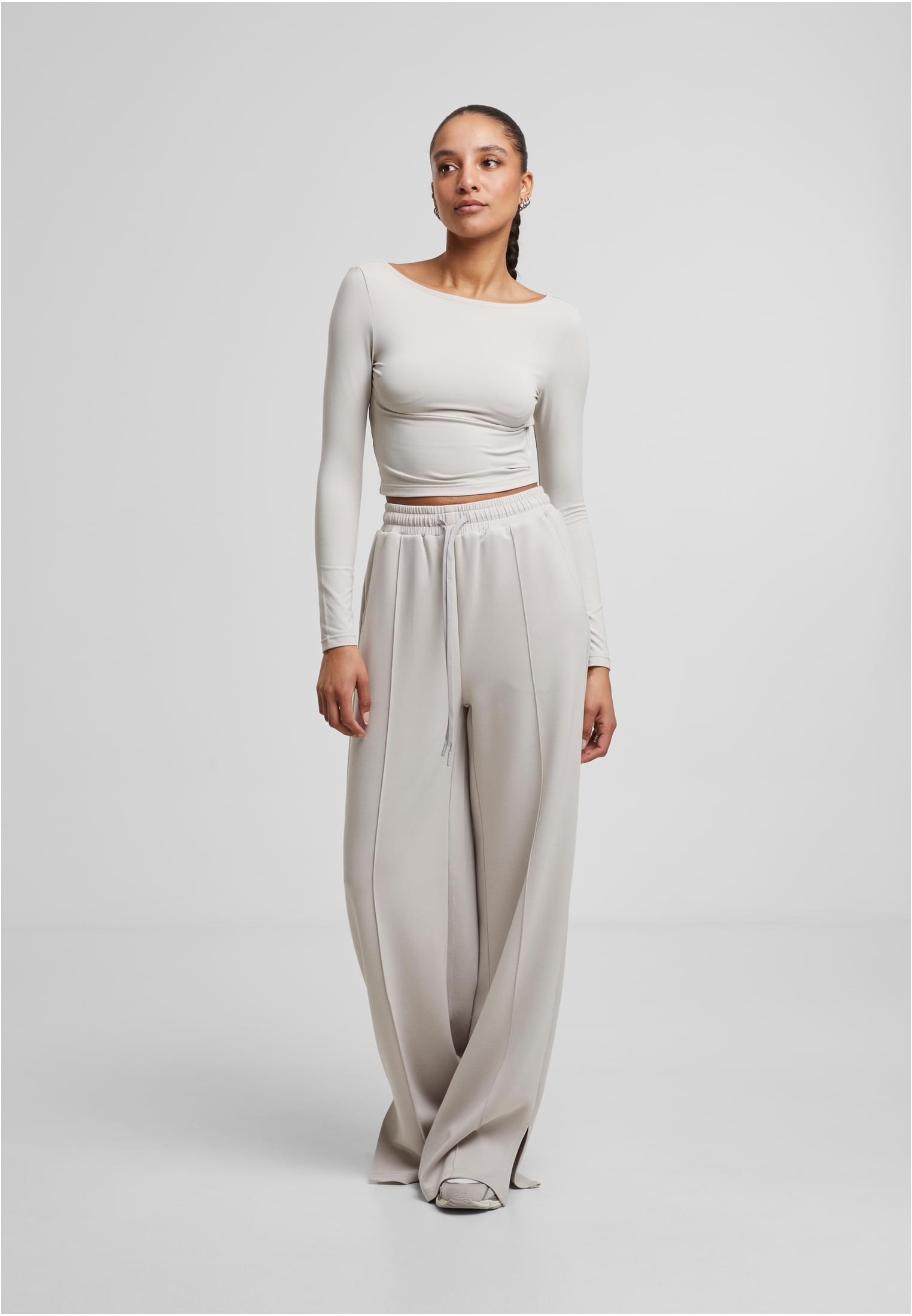 Urban Classics Pantaloni Soft Touch Palazzo cloud