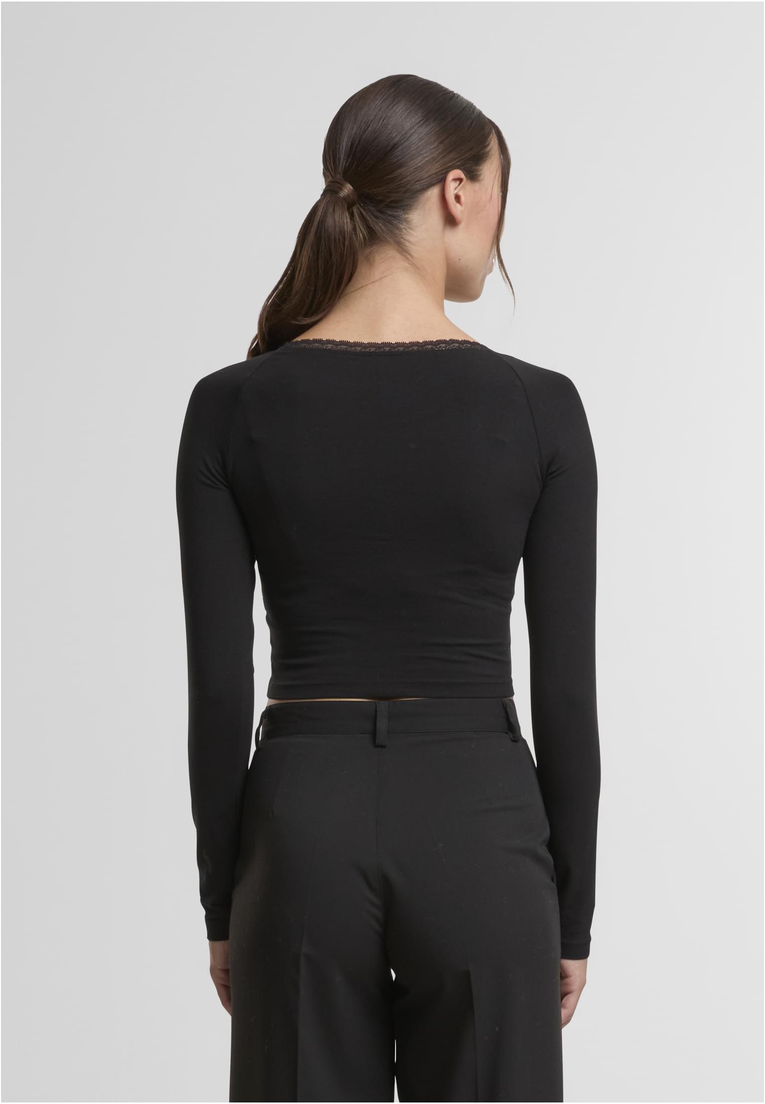 UC Ladies Camicia Short Lognsleeve Lace