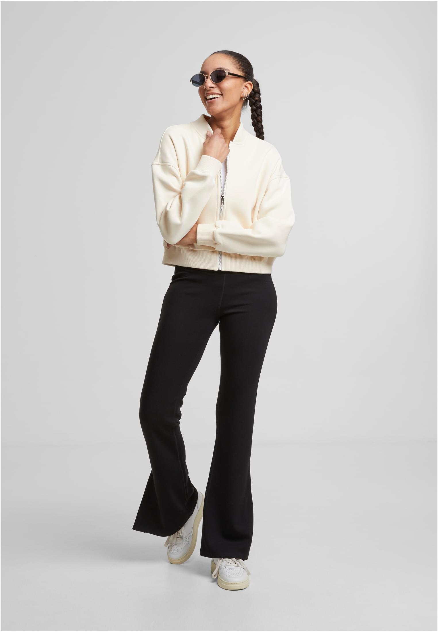 UC Ladies Giacca Short Sweat Zip whitesand