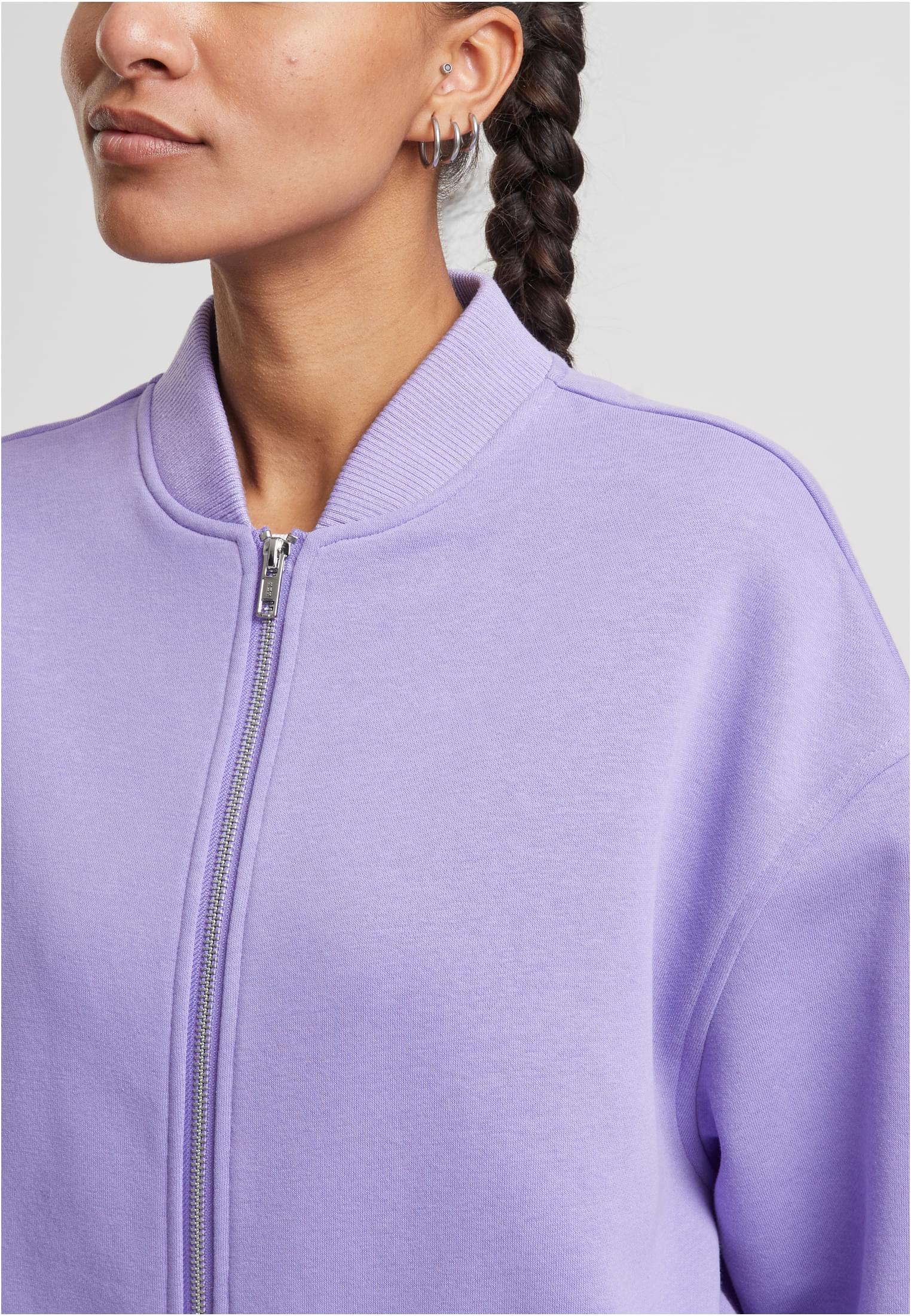 UC Ladies Giacca Short Sweat Zip electriclilac