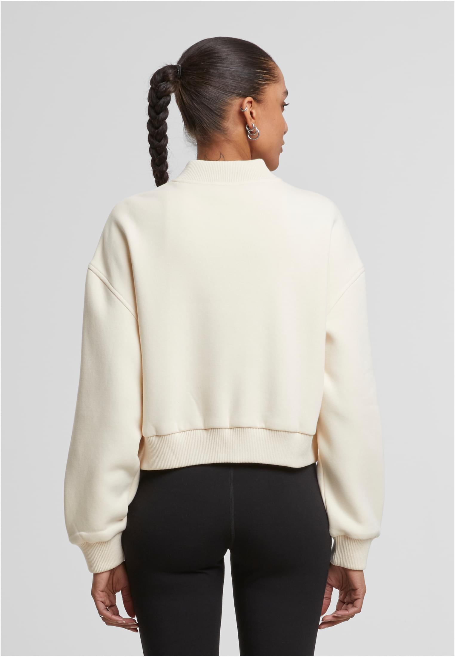 UC Ladies Giacca Short Sweat Zip whitesand