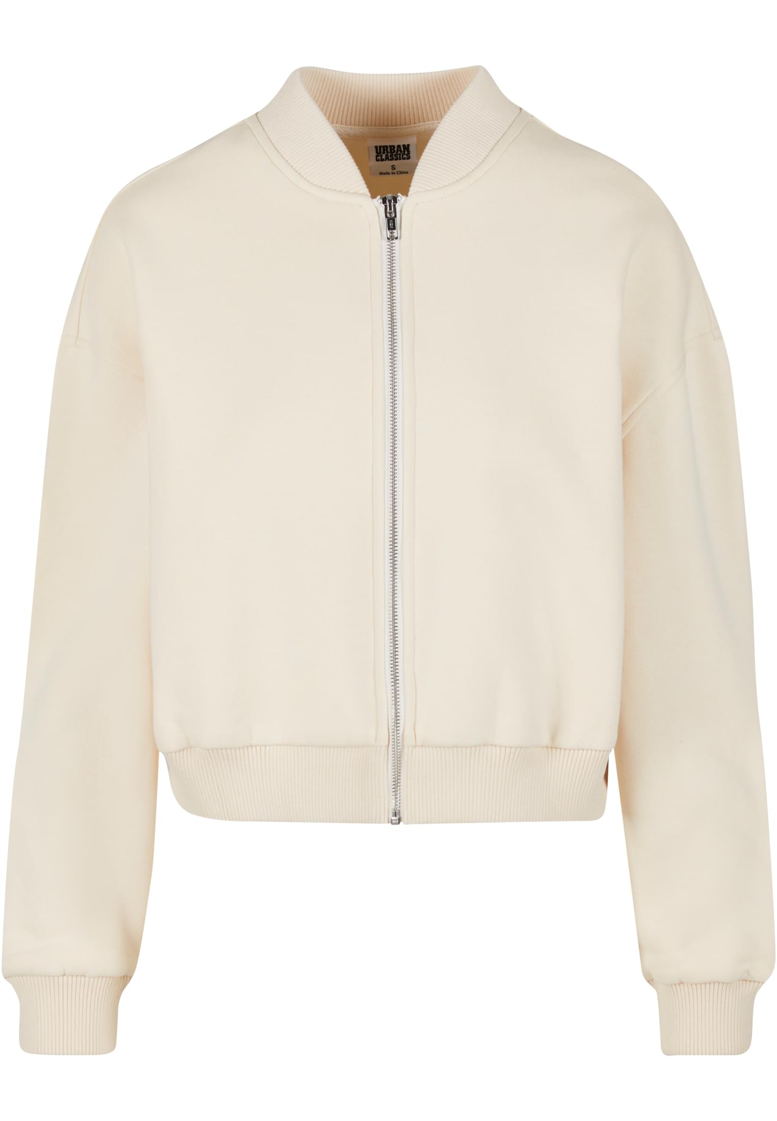 UC Ladies Giacca Short Sweat Zip whitesand