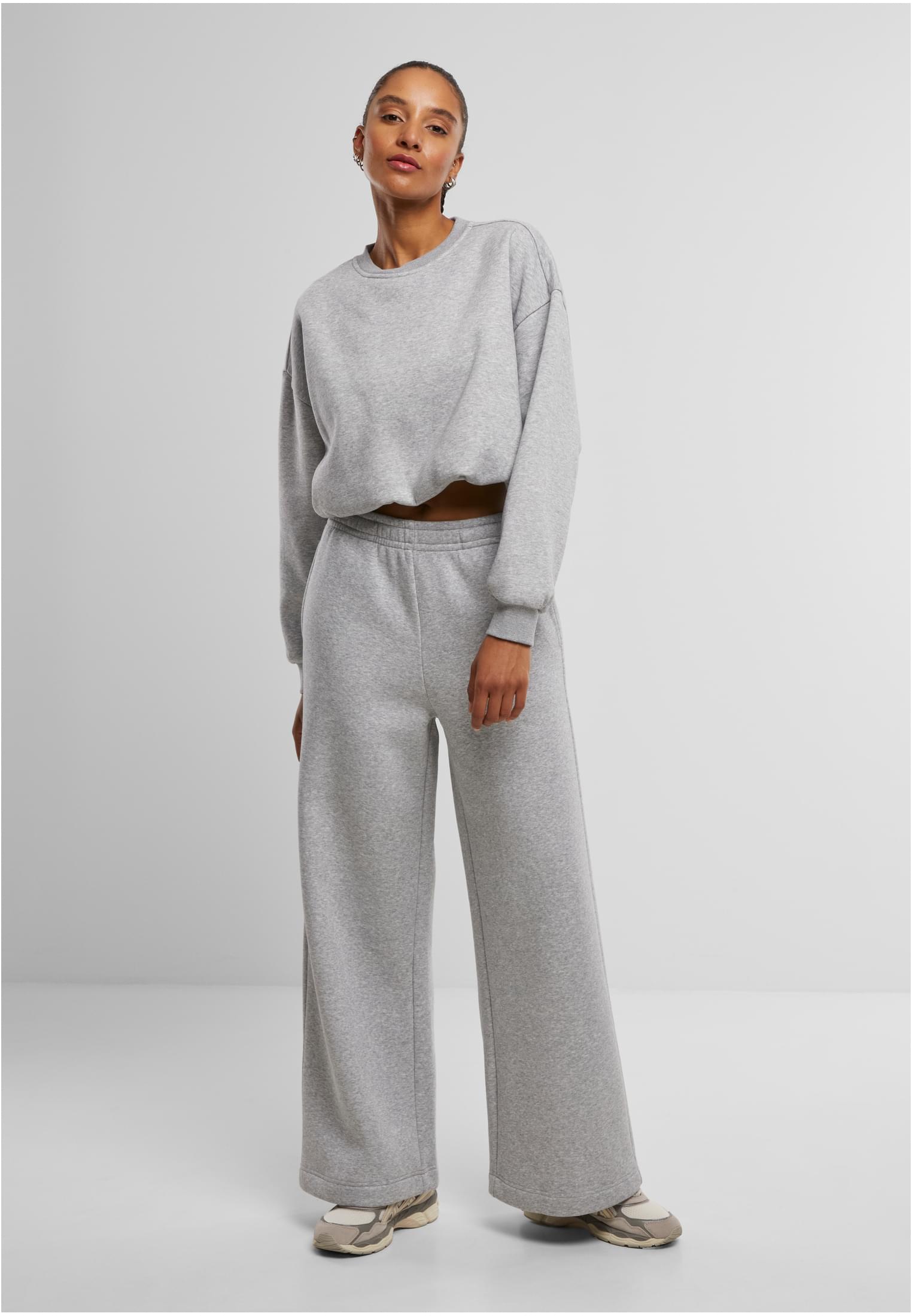Urban Classics Felpa Cropped Gathered heathergrey