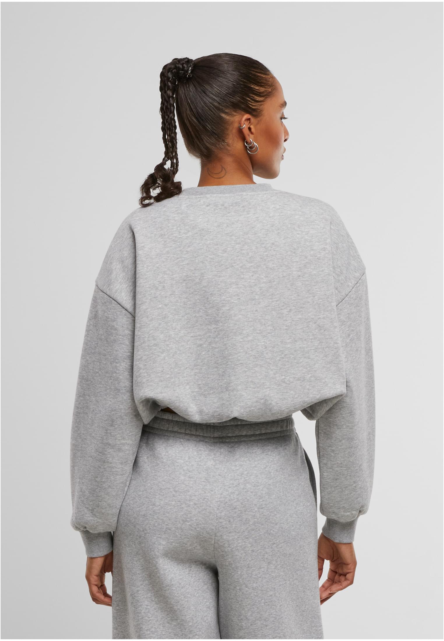 Urban Classics Felpa Cropped Gathered heathergrey