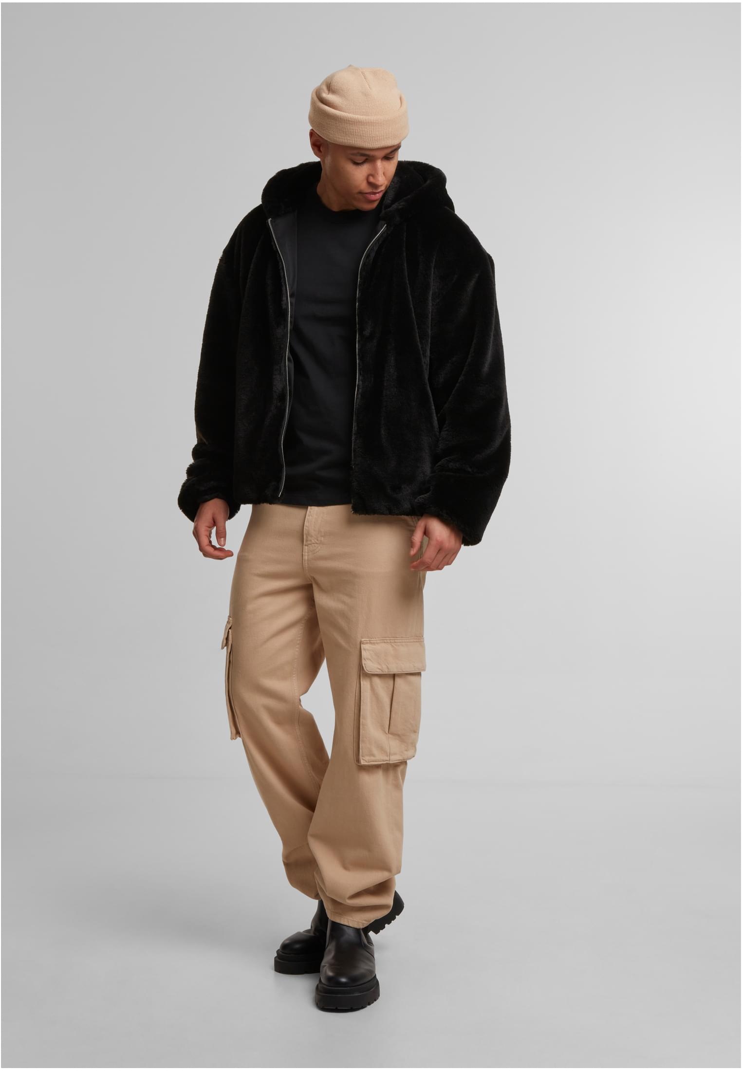Urban Classics Felpa con cappuccio Full Zip Faux Fur