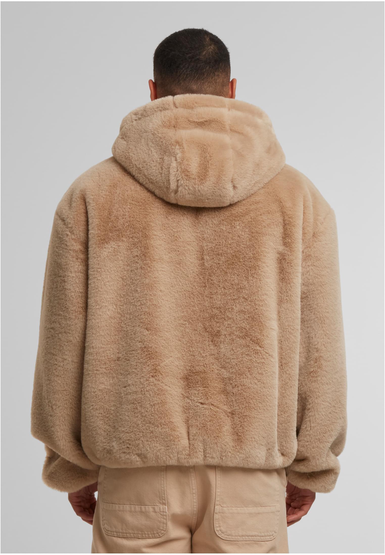 UC Men Felpa con cappuccio Full Zip Faux Fur wetsand