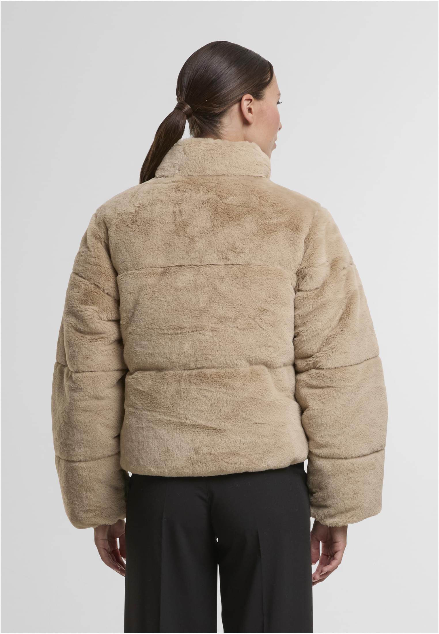 UC Ladies Giacca Short Faux Fur wetsand