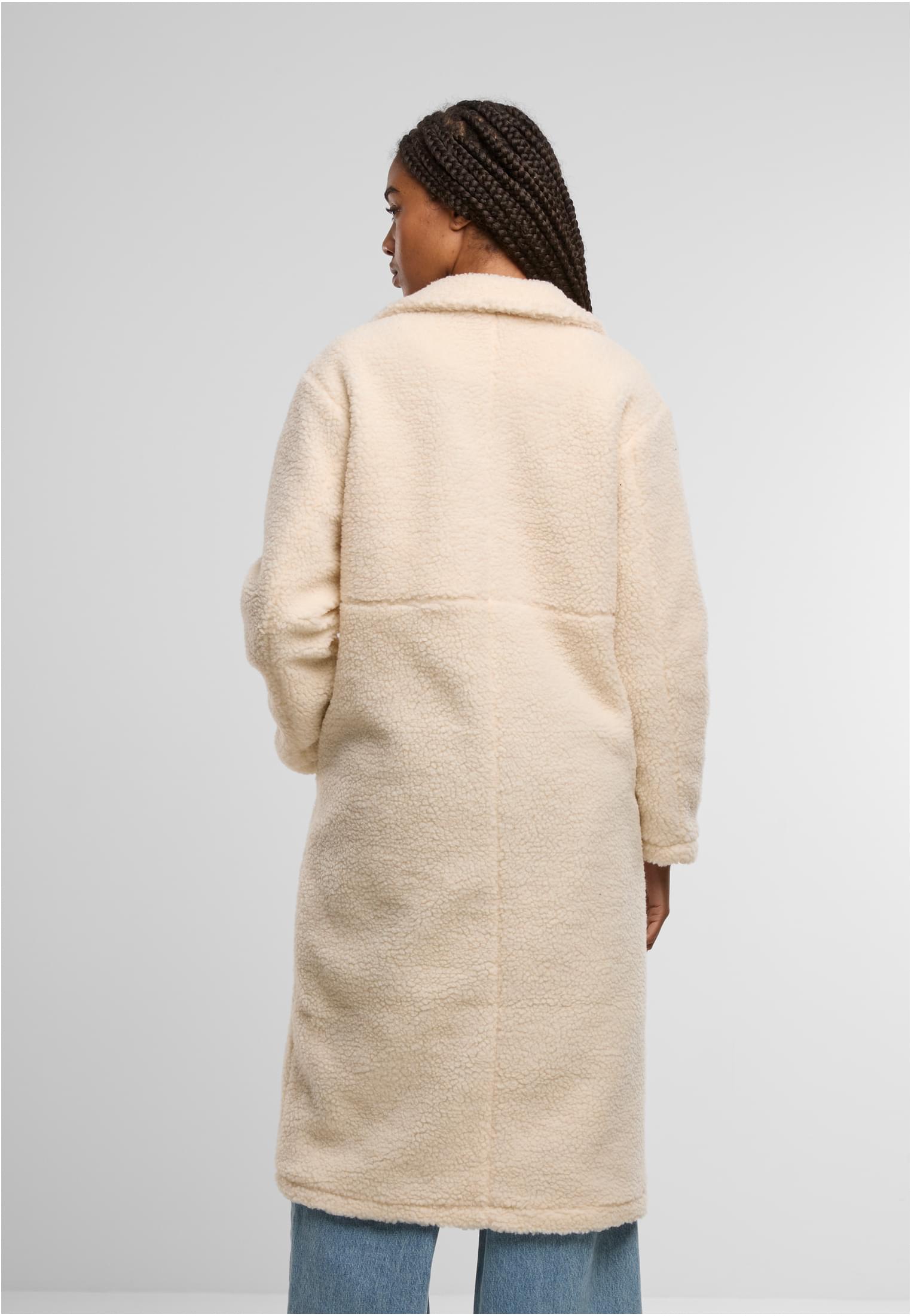UC Ladies Cappotto Teddy Long whitesand