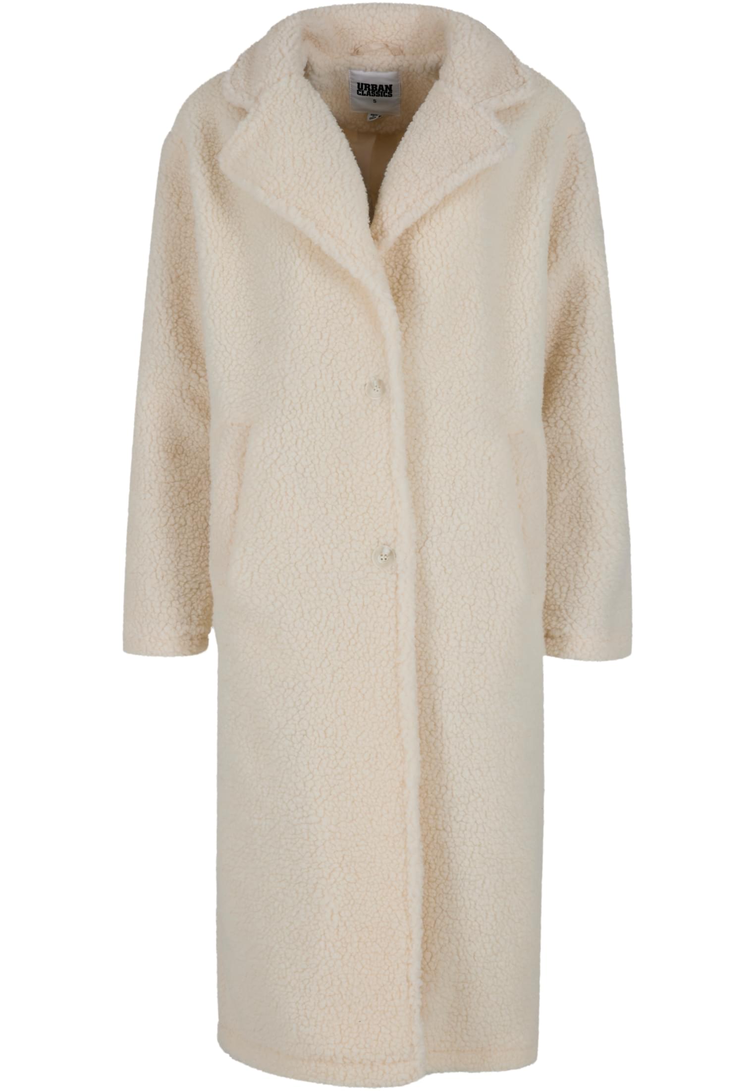 UC Ladies Cappotto Teddy Long whitesand