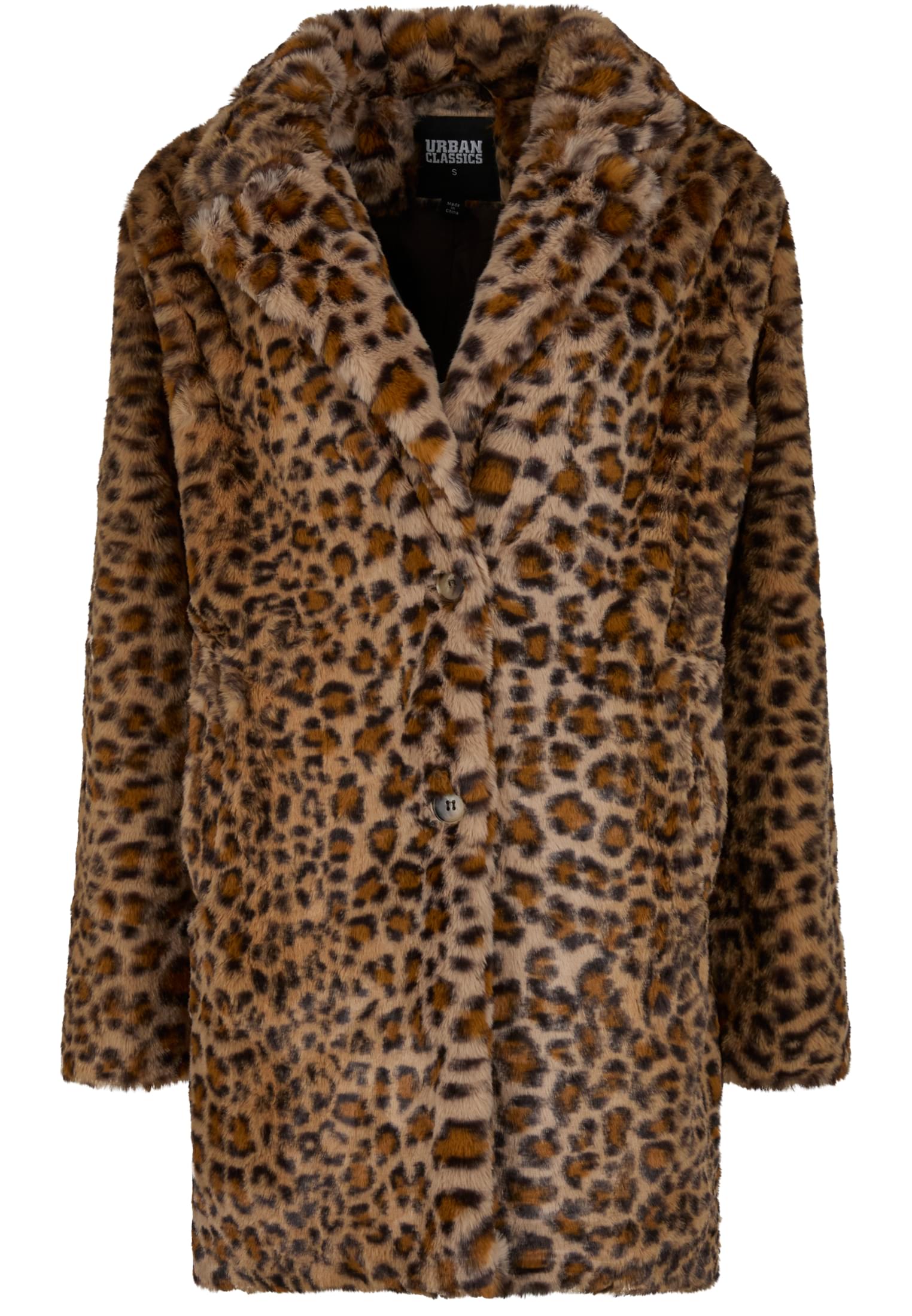 UC Ladies Cappotto Oversized Faux Fur Leo leo