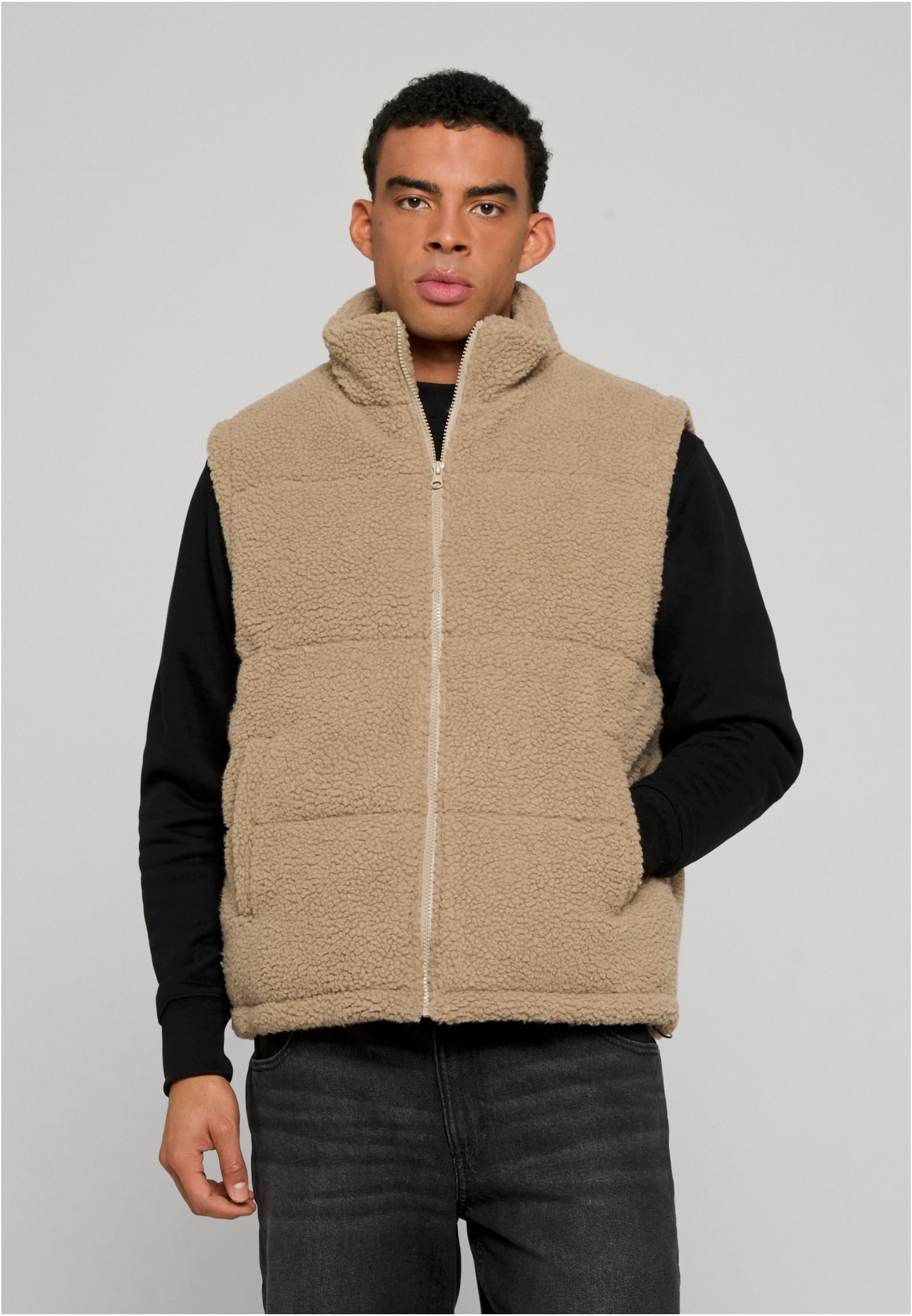UC Men Gilet Basic Teddy darktaupe