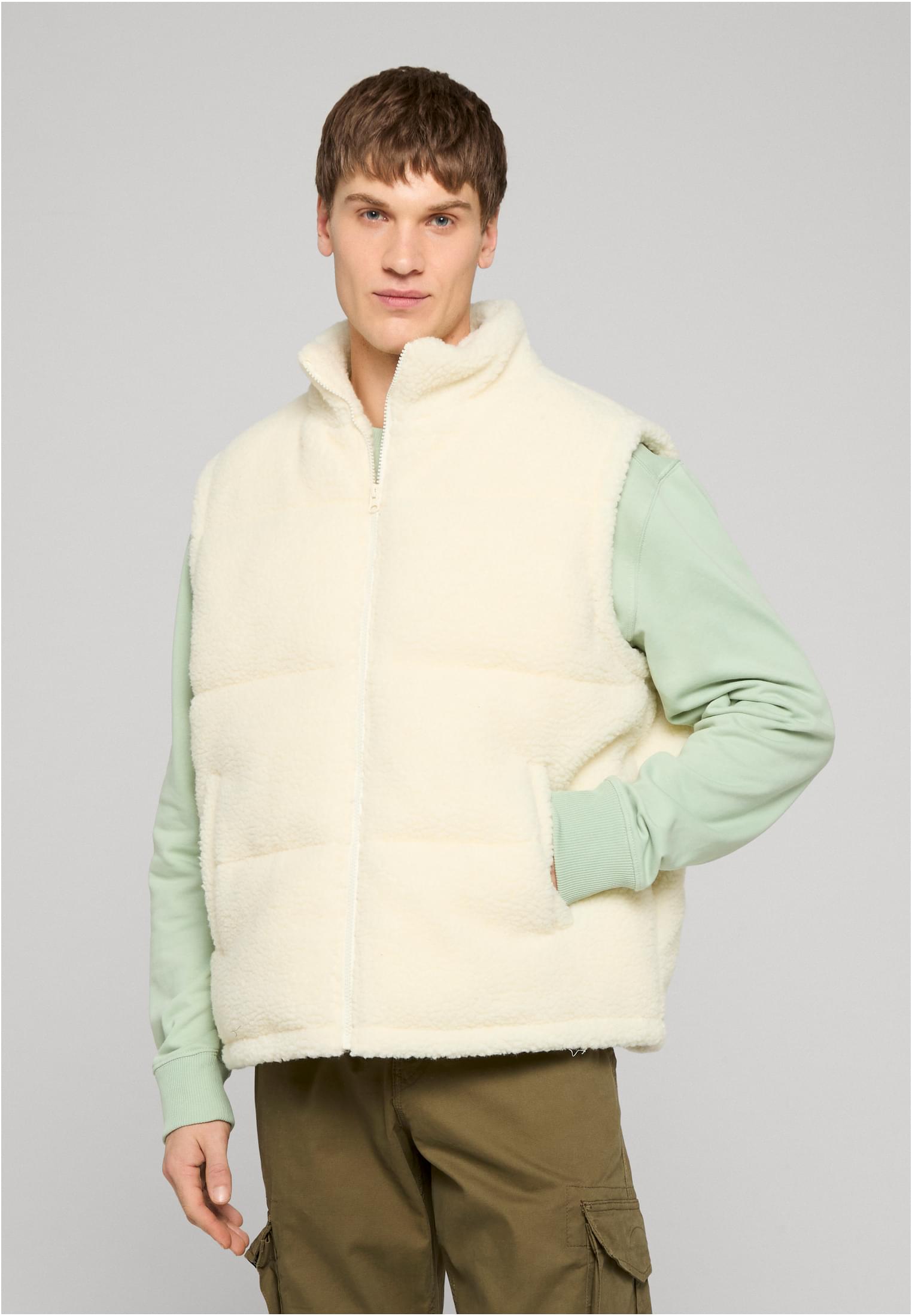 Urban Classics Gilet Basic Teddy whitesand