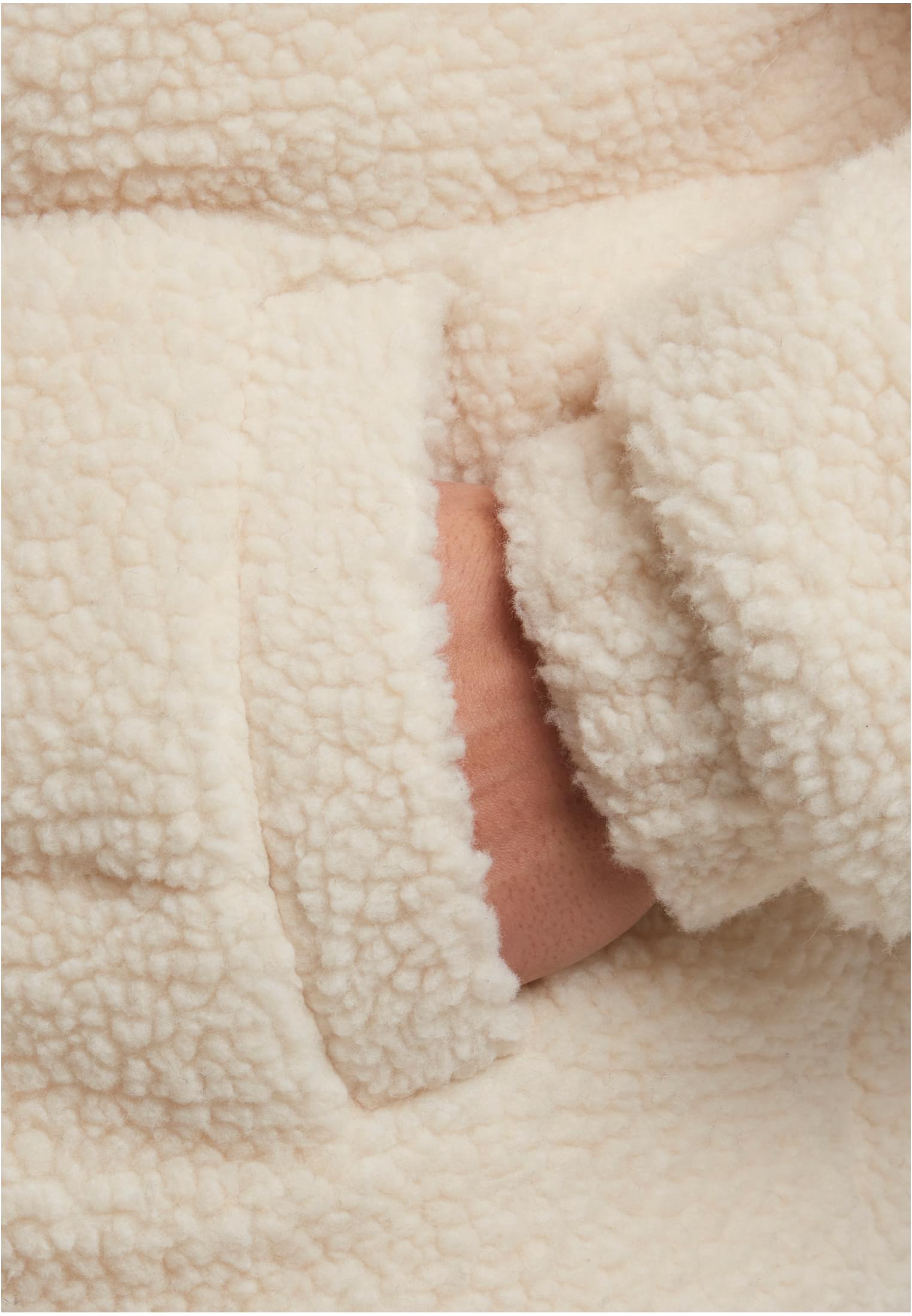 UC Men Giacca Fabric Mix Teddy whitesand