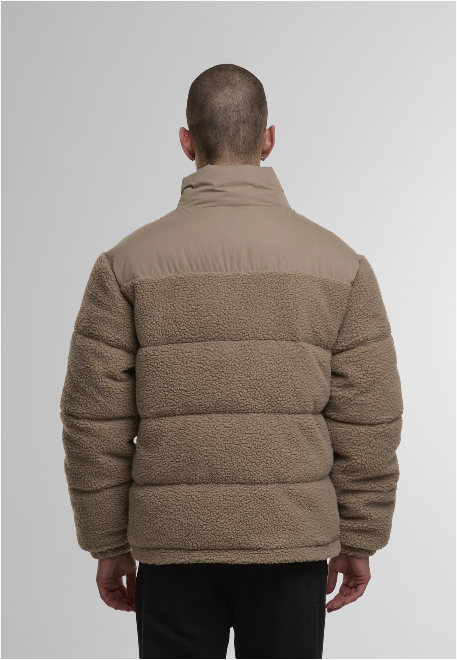 UC Men Giacca Fabric Mix Teddy darktaupe