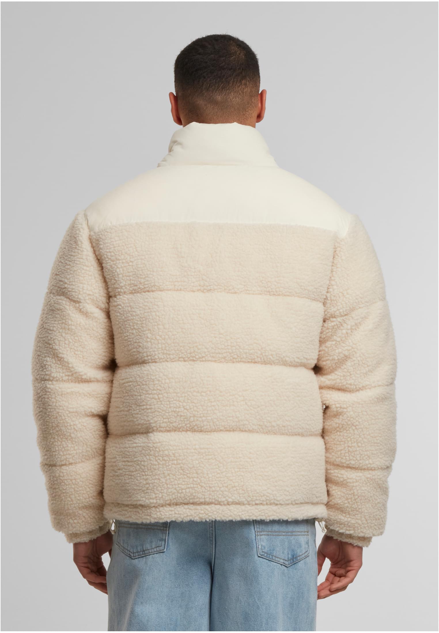 UC Men Giacca Fabric Mix Teddy whitesand