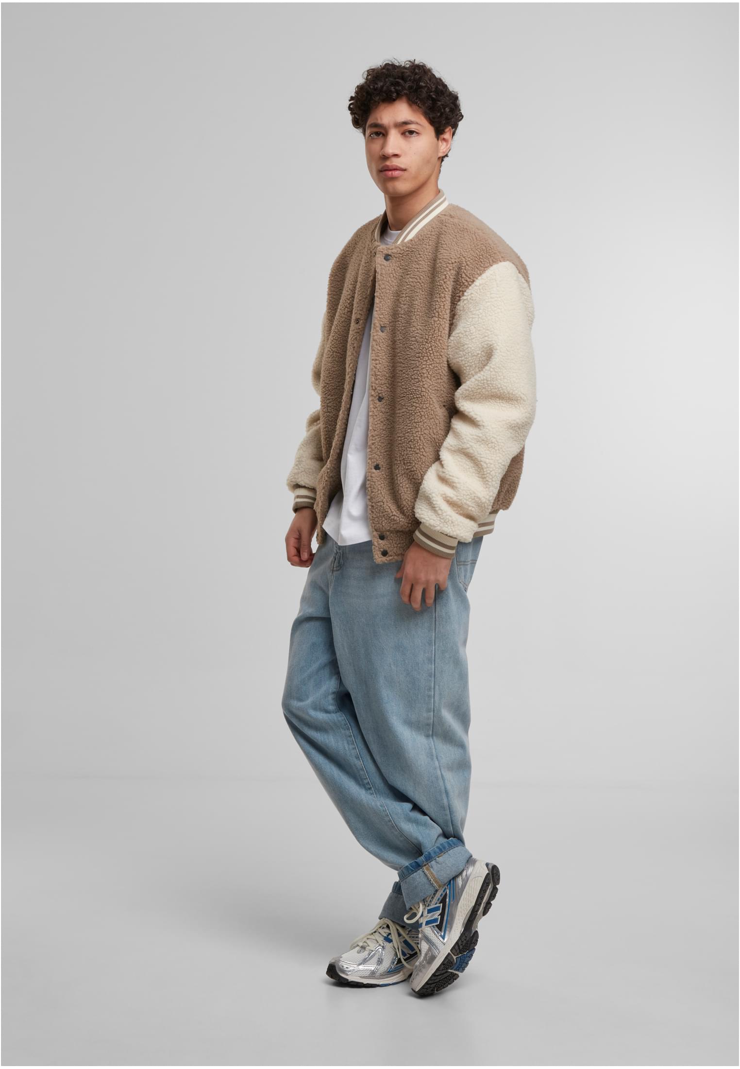 Urban Classics Giacca Teddy College darktaupe