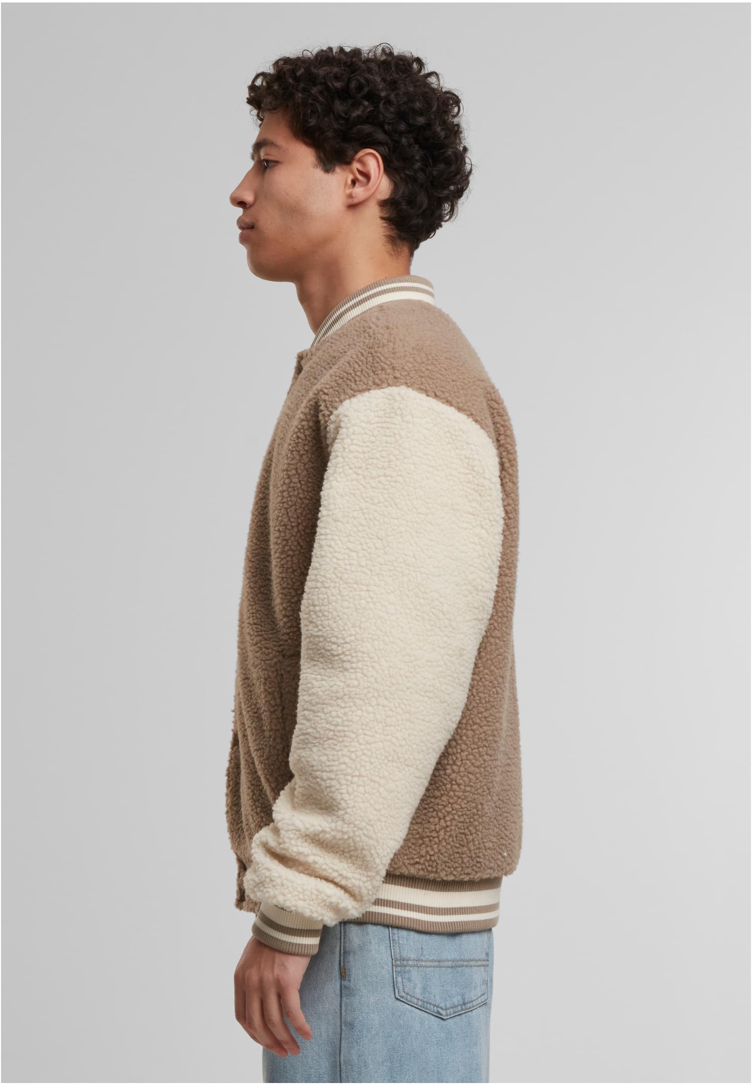 Urban Classics Giacca Teddy College darktaupe
