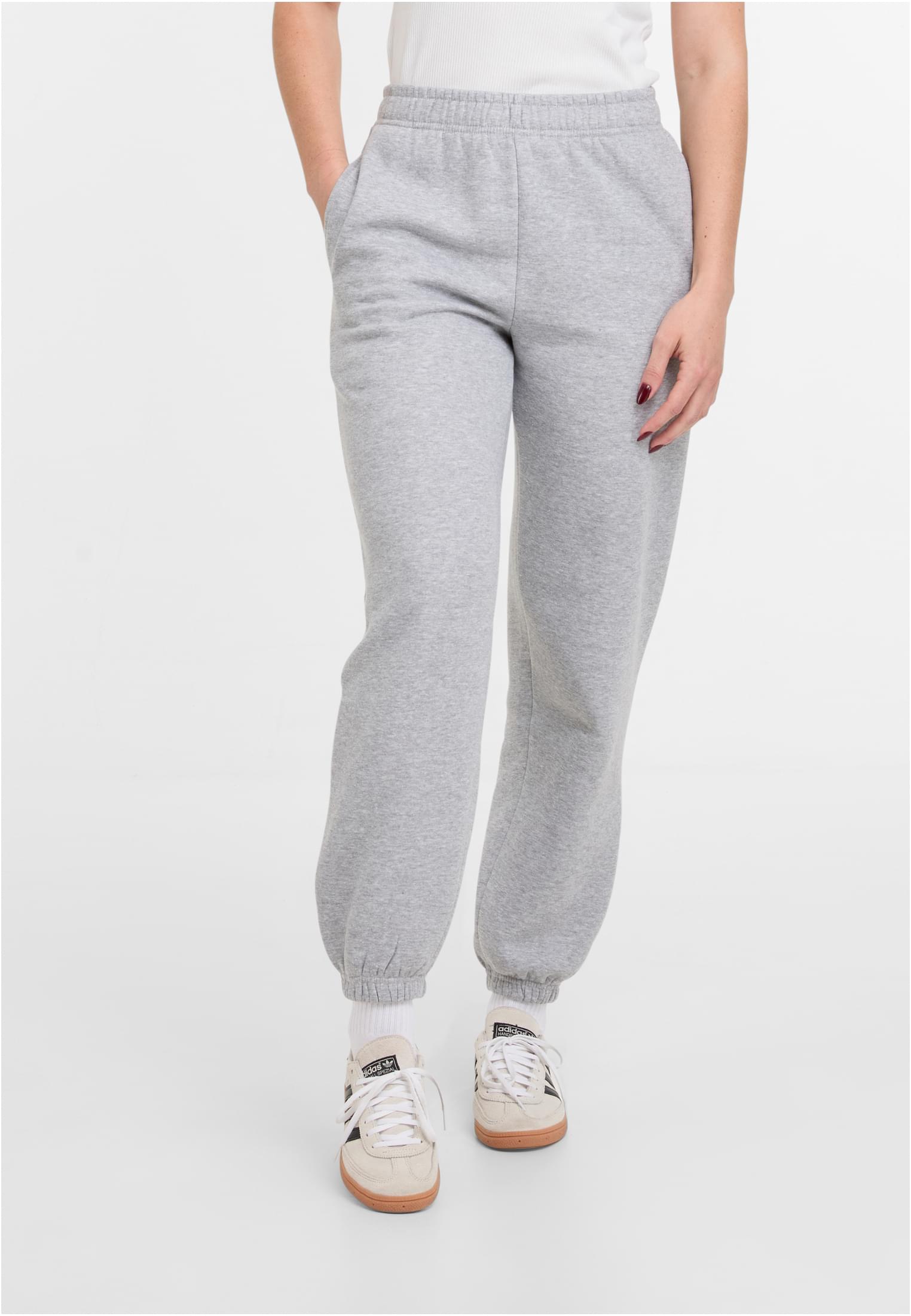 UC Ladies Pantaloni della tuta Basic Essential heathergrey