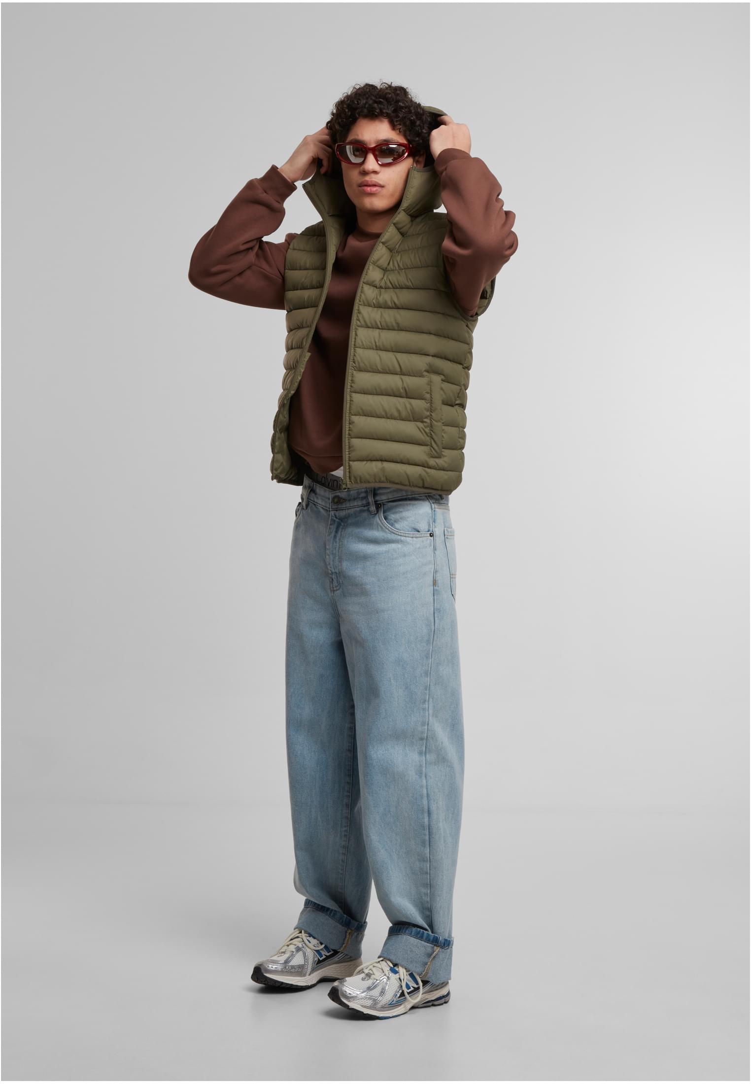 Urban Classics Gilet Basic Light Weigh With Hood darkolive