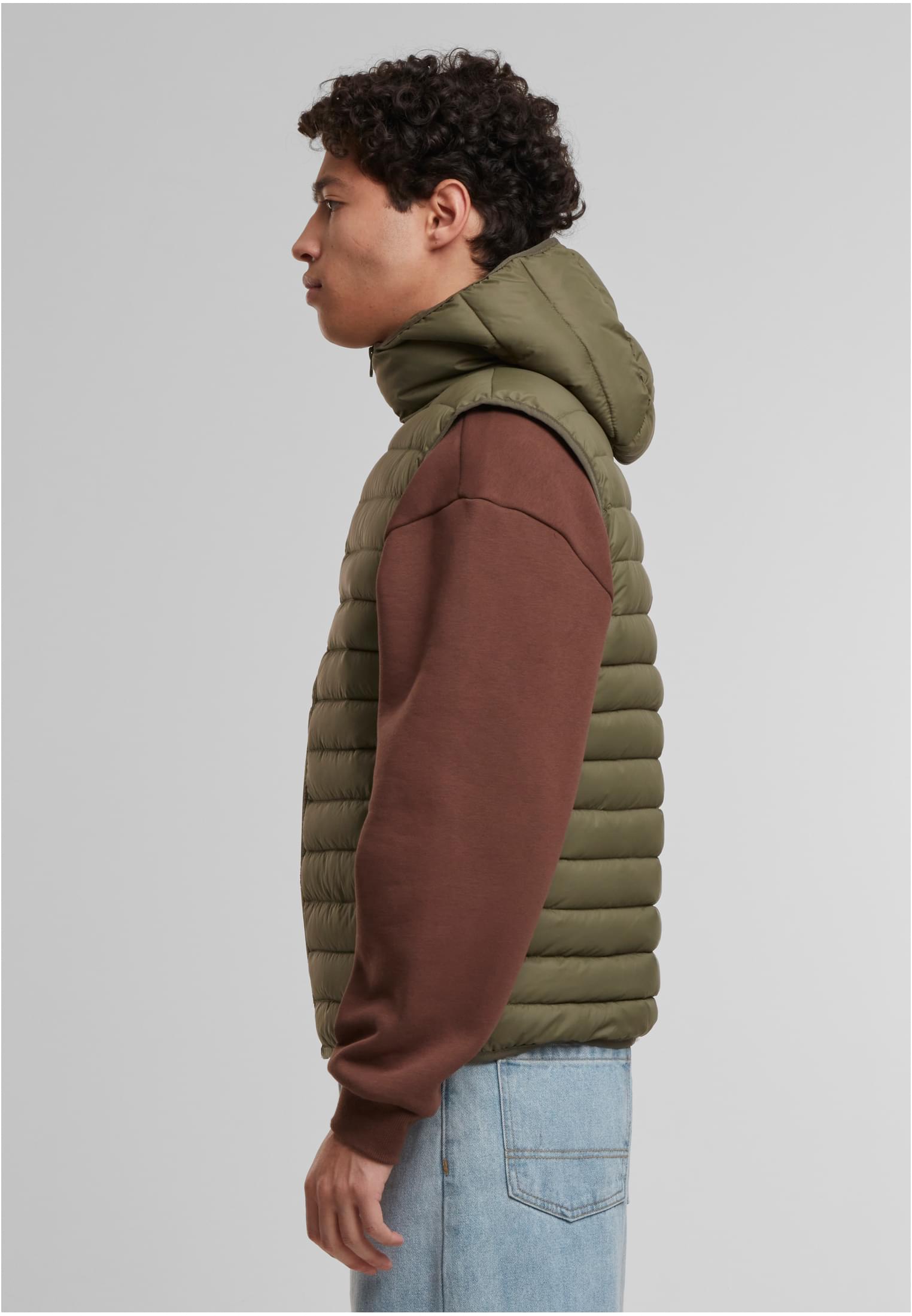 Urban Classics Gilet Basic Light Weigh With Hood darkolive