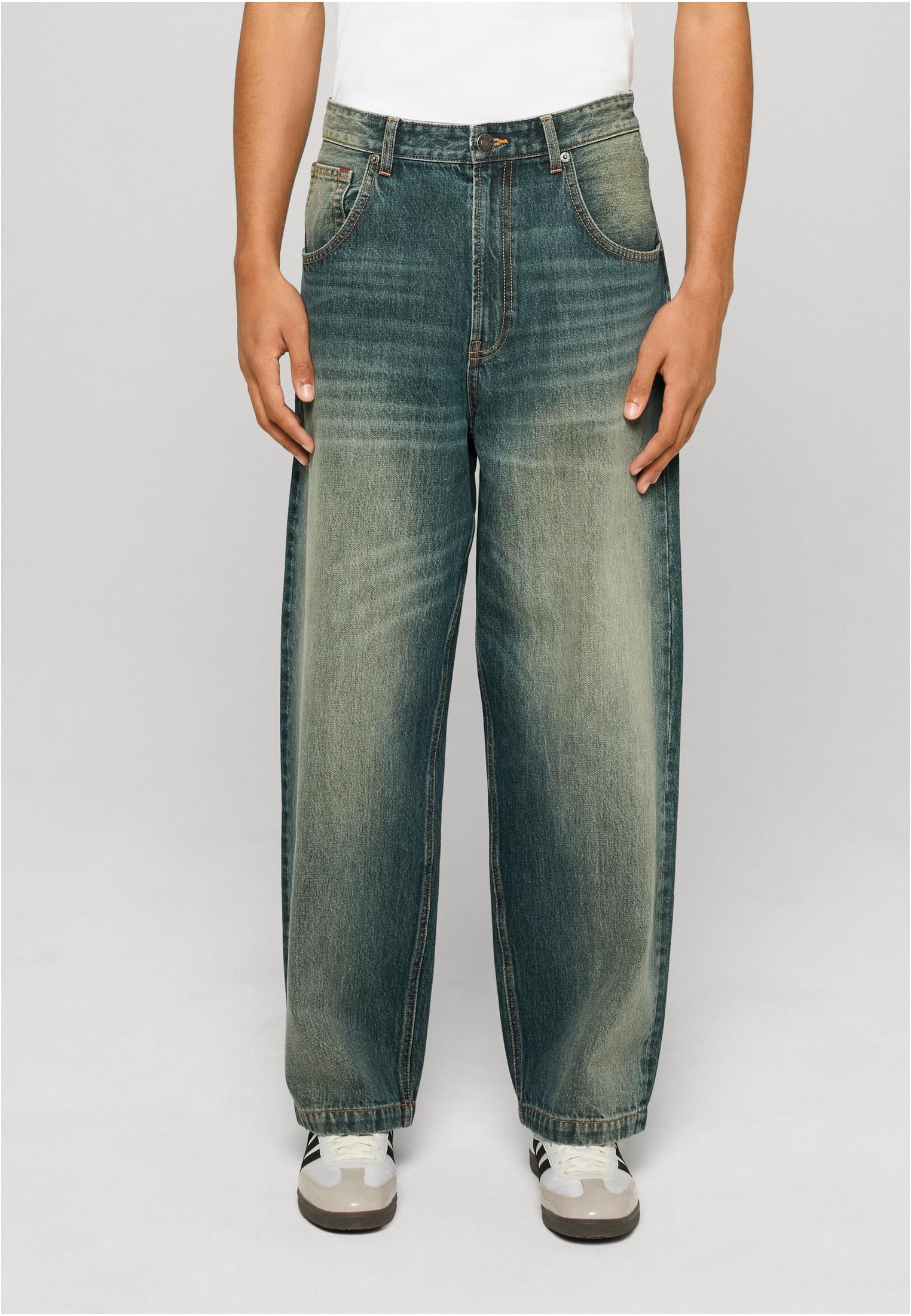 UC Men Jeans Super Baggy mid dirty washed