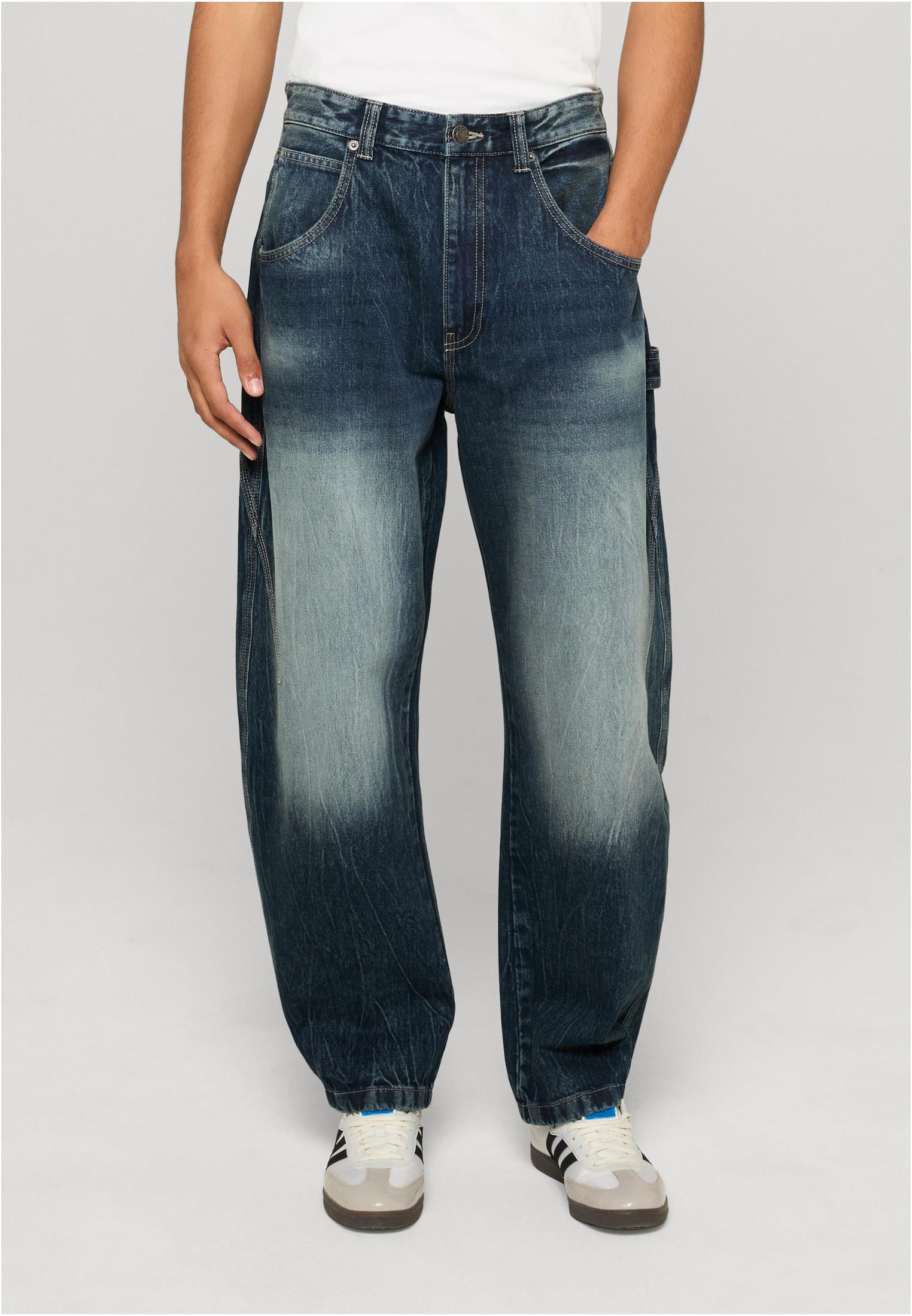 UC Men Jeans Heavy Baloon marble washed