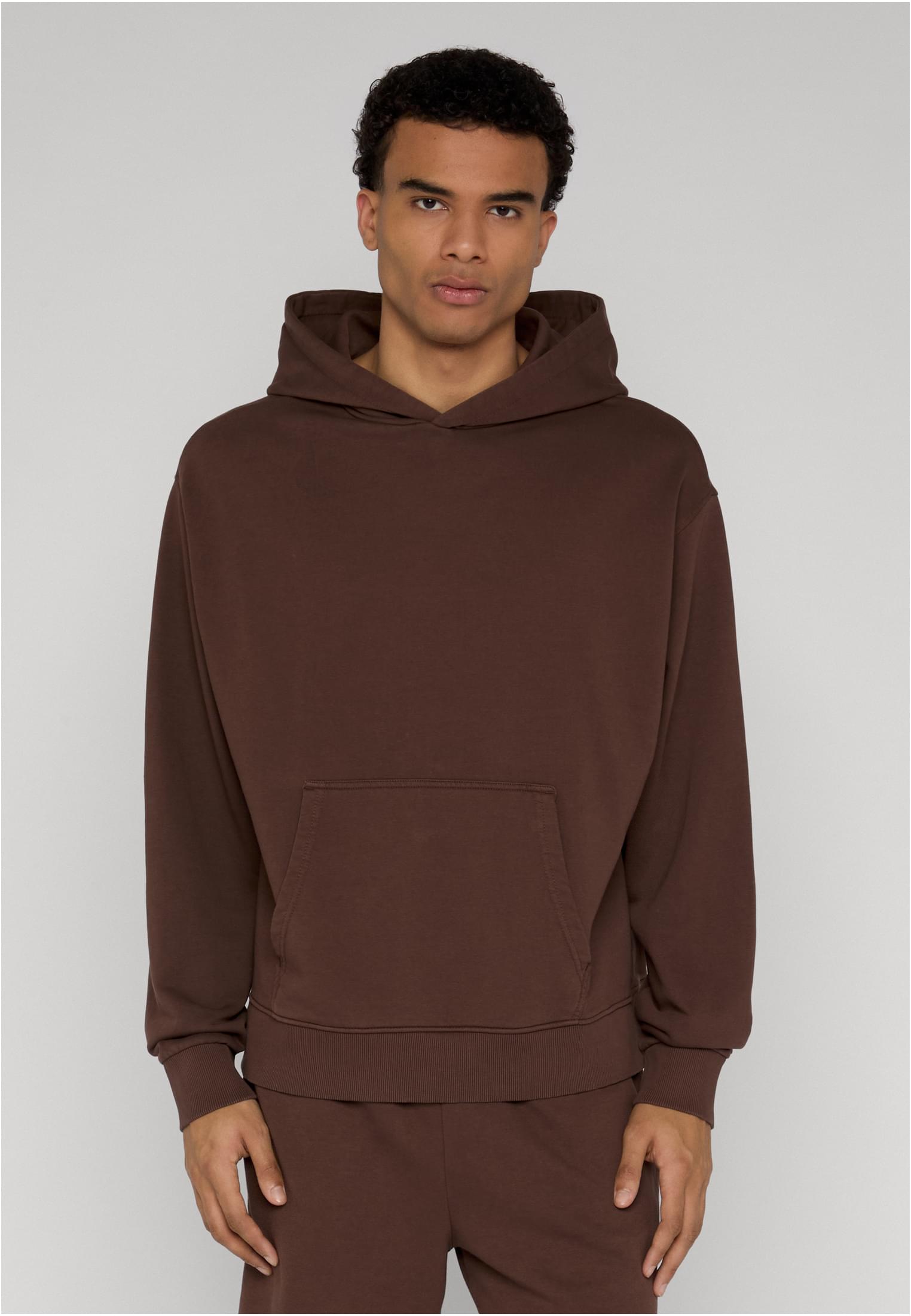 Urban Classics Felpa con cappuccio Heavy Washed Boxy chocolatebrown