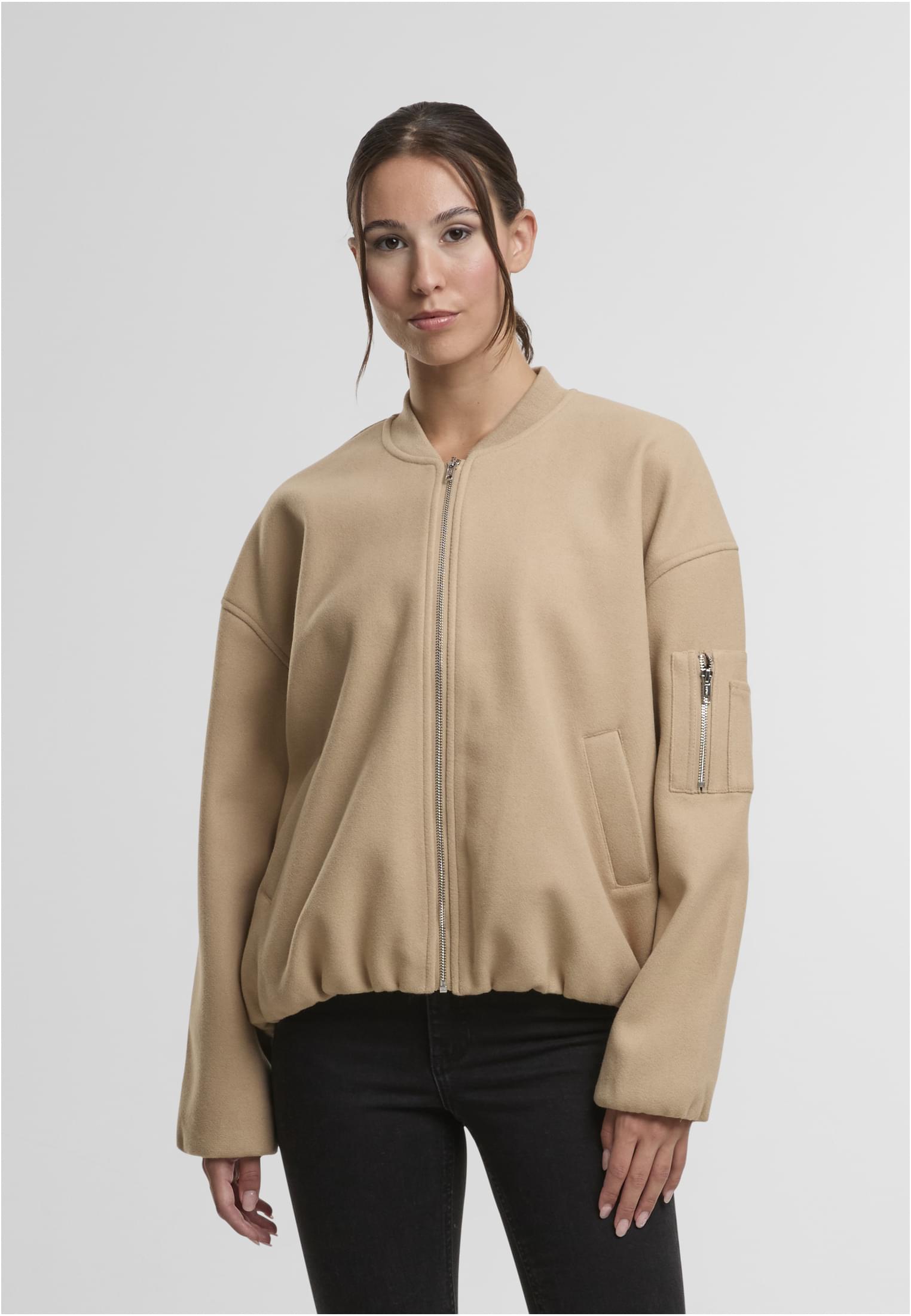 UC Ladies Giacca Faux Wool unionbeige