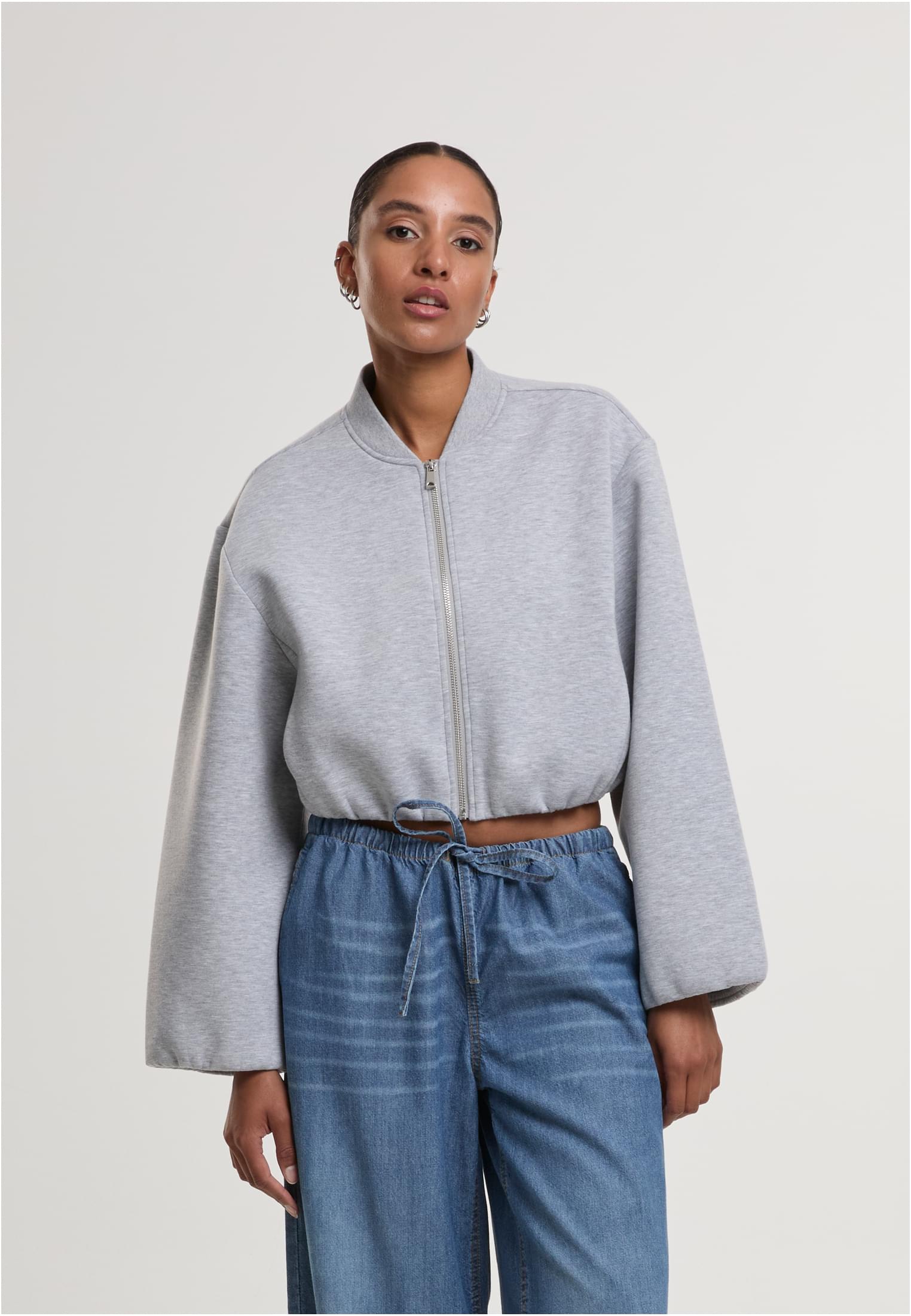 Urban Classics Giacca Oversized Scuba heathergrey