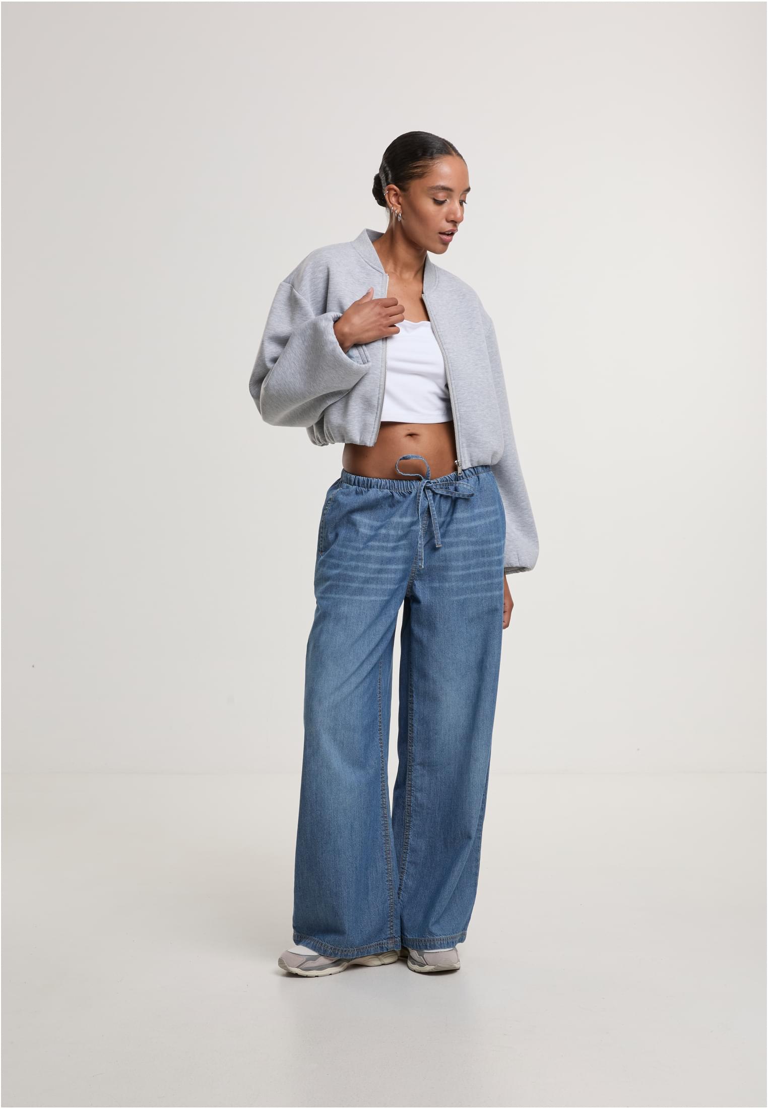 Urban Classics Giacca Oversized Scuba heathergrey