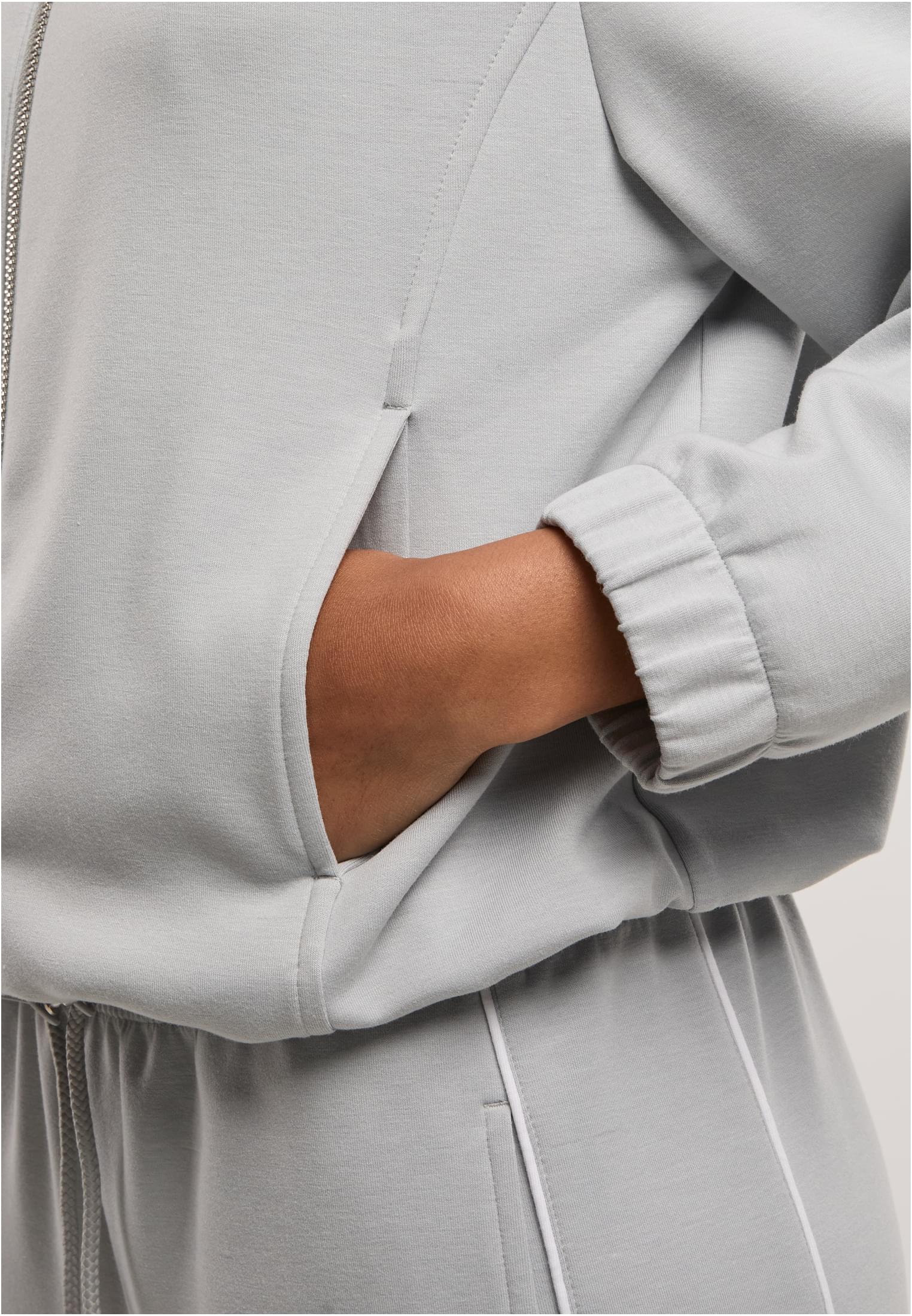 UC Ladies Felpa con cappuccio Scuba Zip lightasphalt